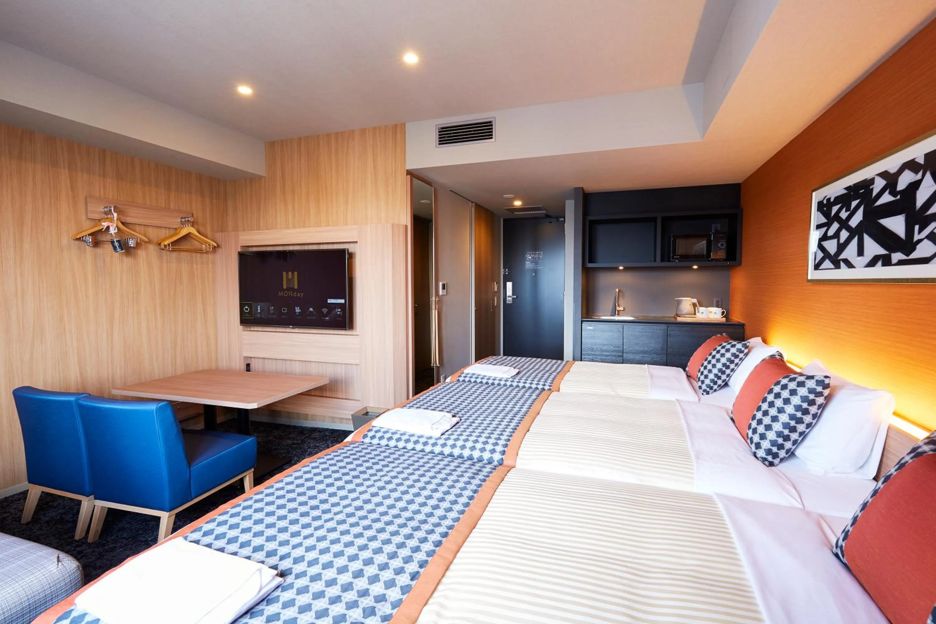 Bed in hotel MONday Asakusa