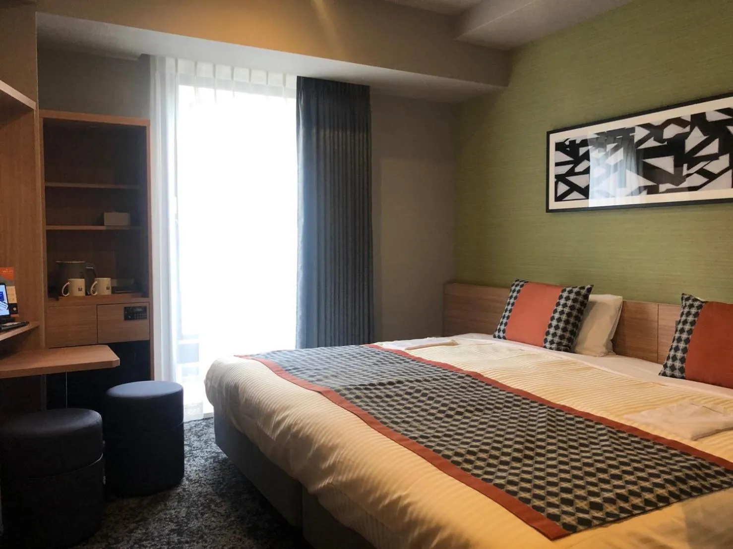 Bed in hotel MONday Asakusa