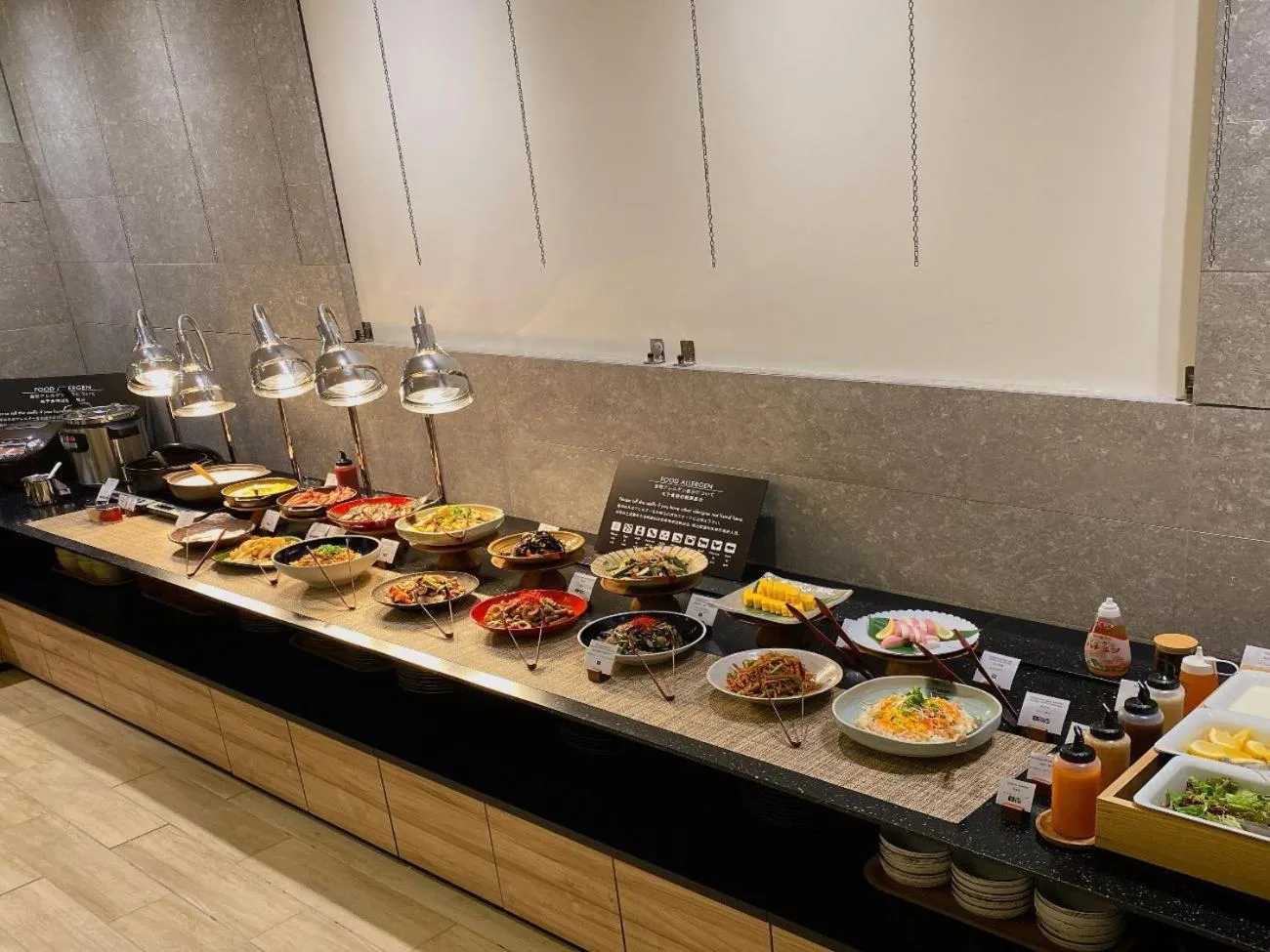 Buffet breakfast in hotel MONday Asakusa