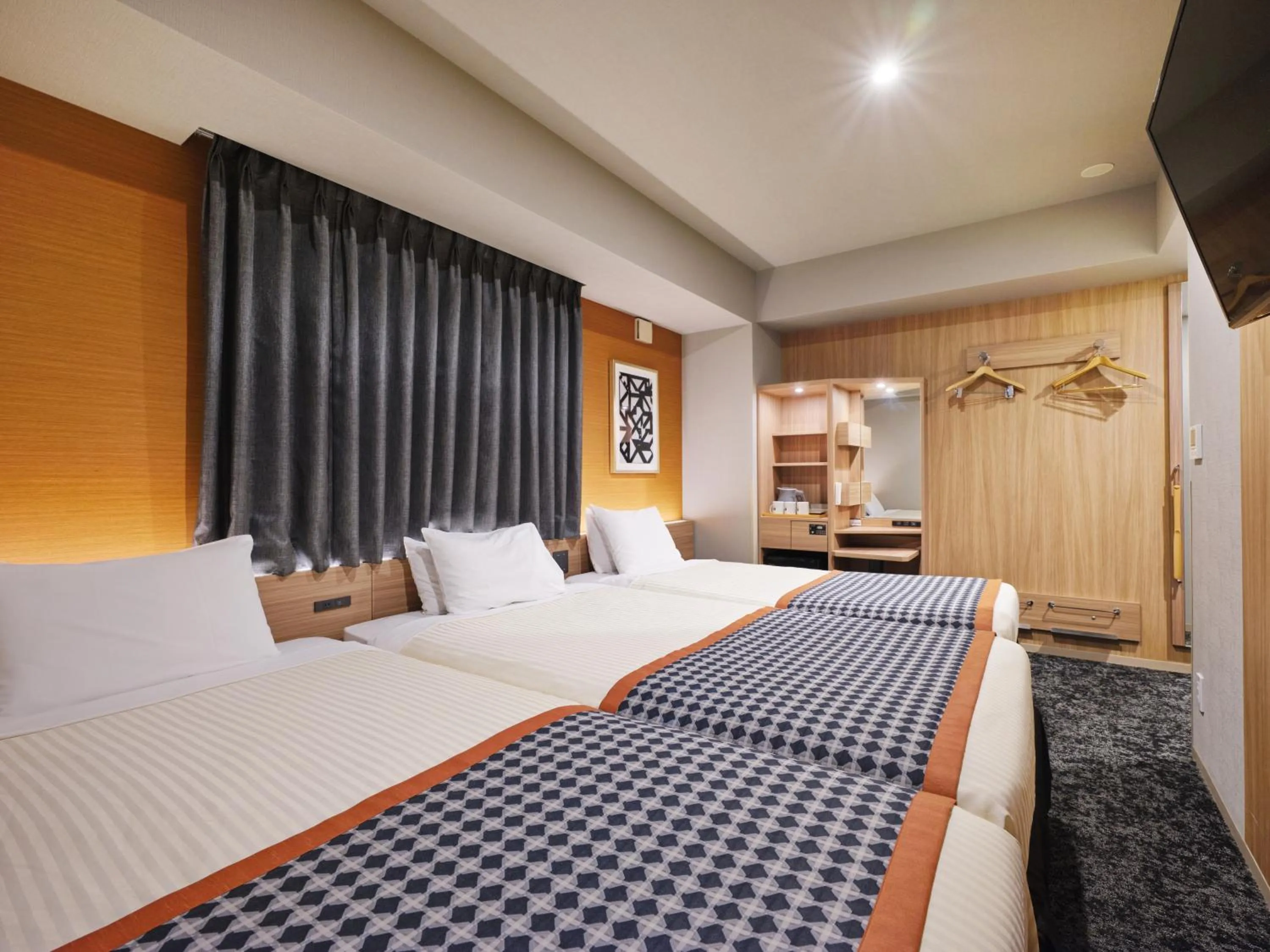 Bed in hotel MONday Asakusa