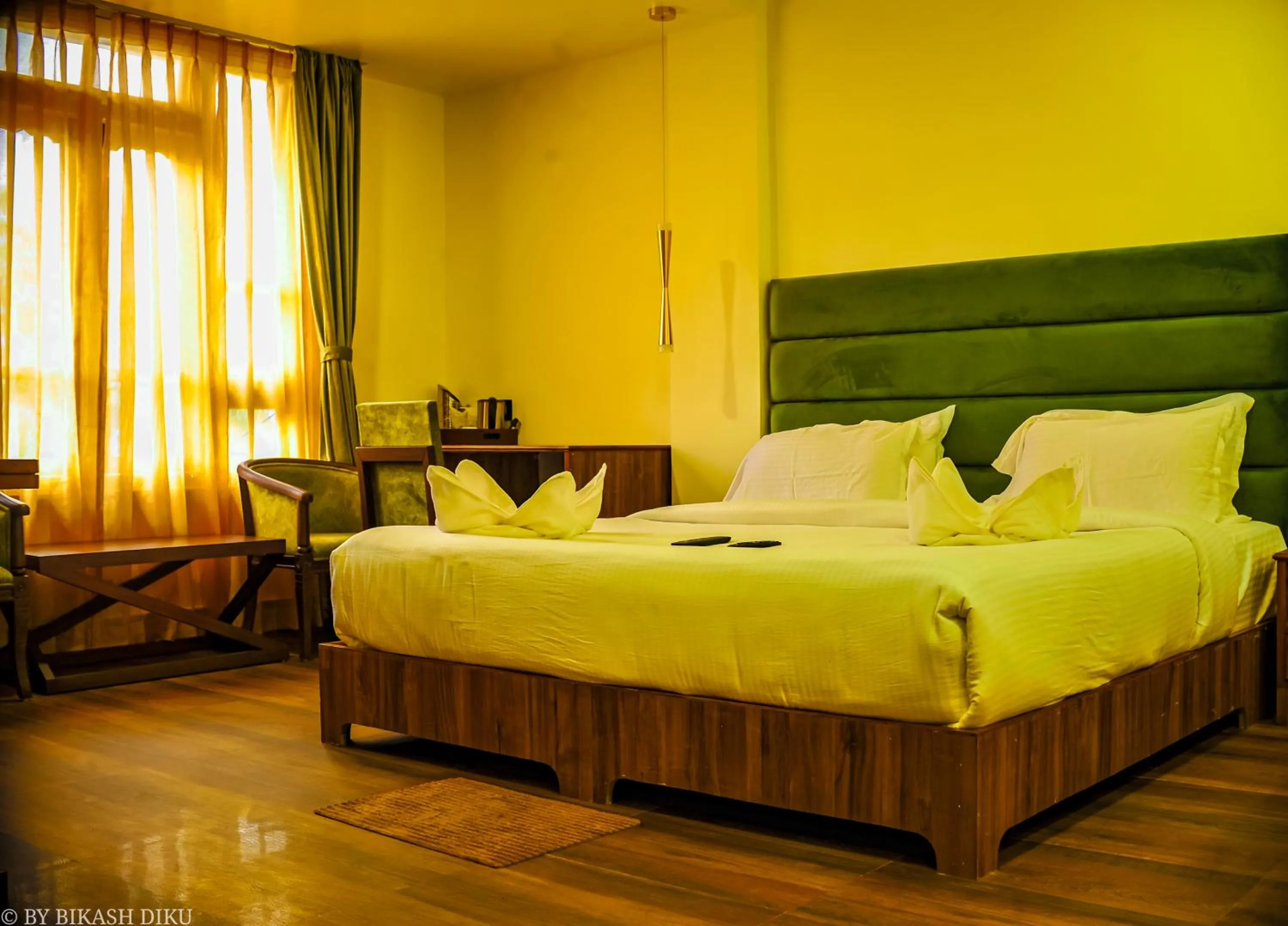 Bed in Golden Kuensel Resort & Spa