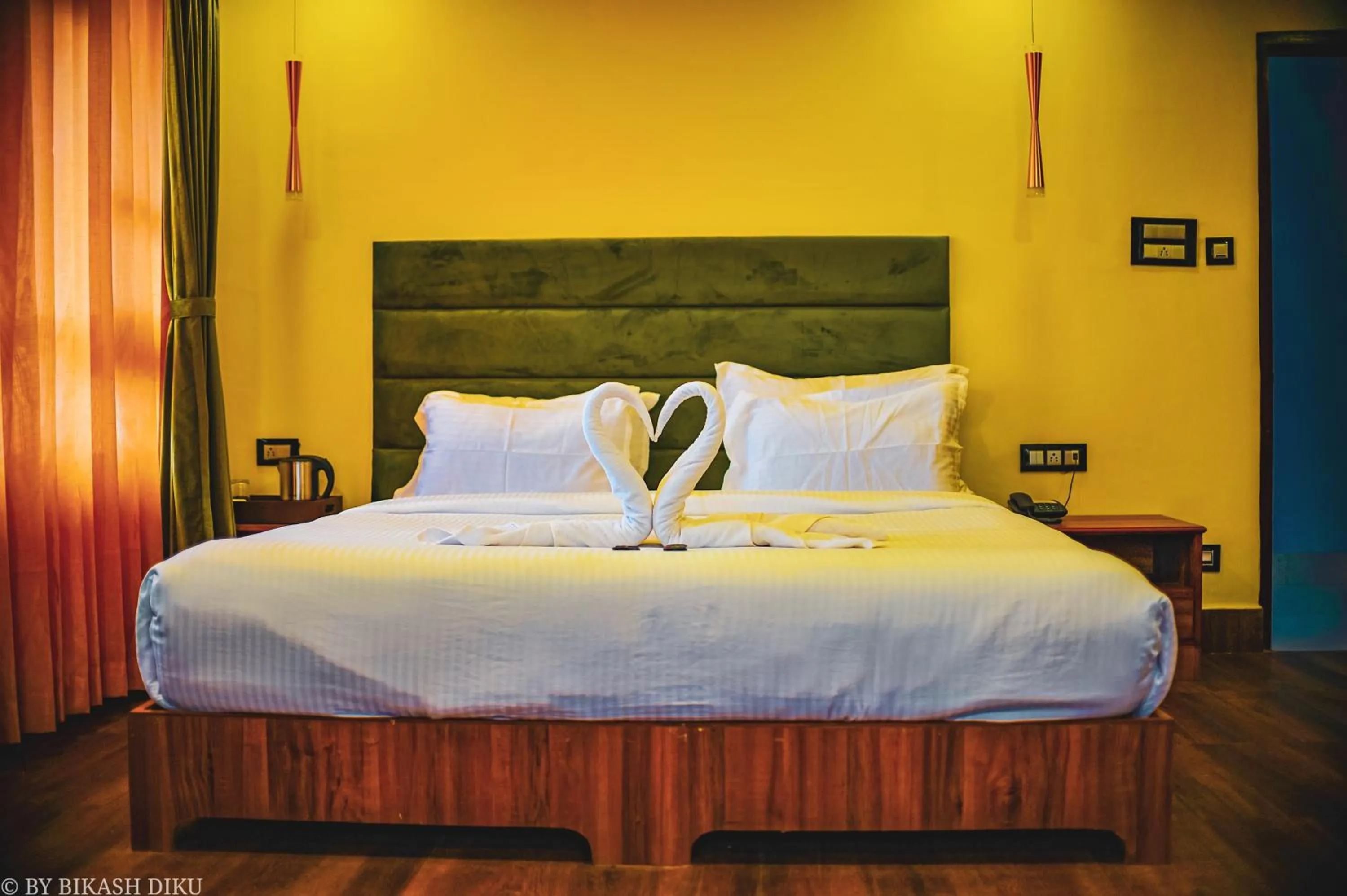 Bed in Golden Kuensel Resort & Spa