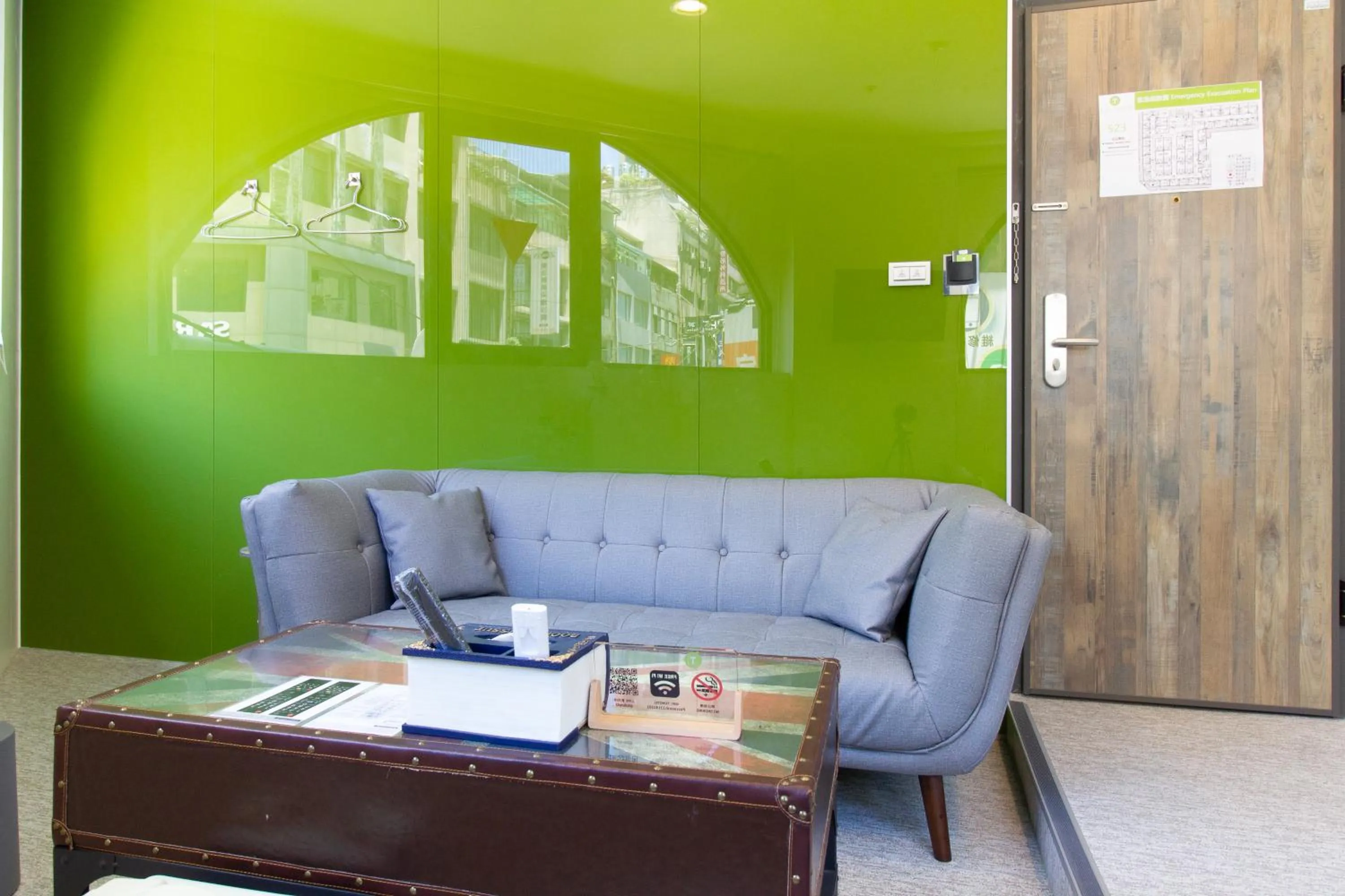 Seating area in T.O. Hotel - Taipei station