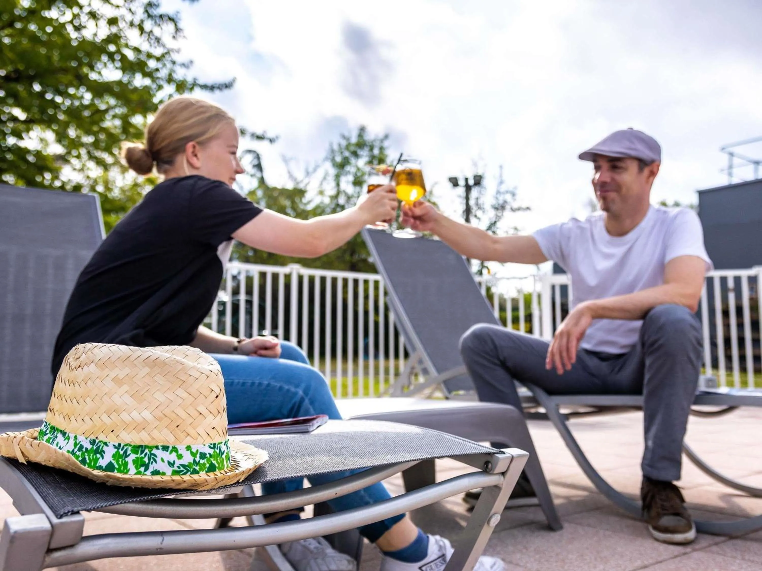 Pool view in Novotel Mulhouse Bâle Fribourg