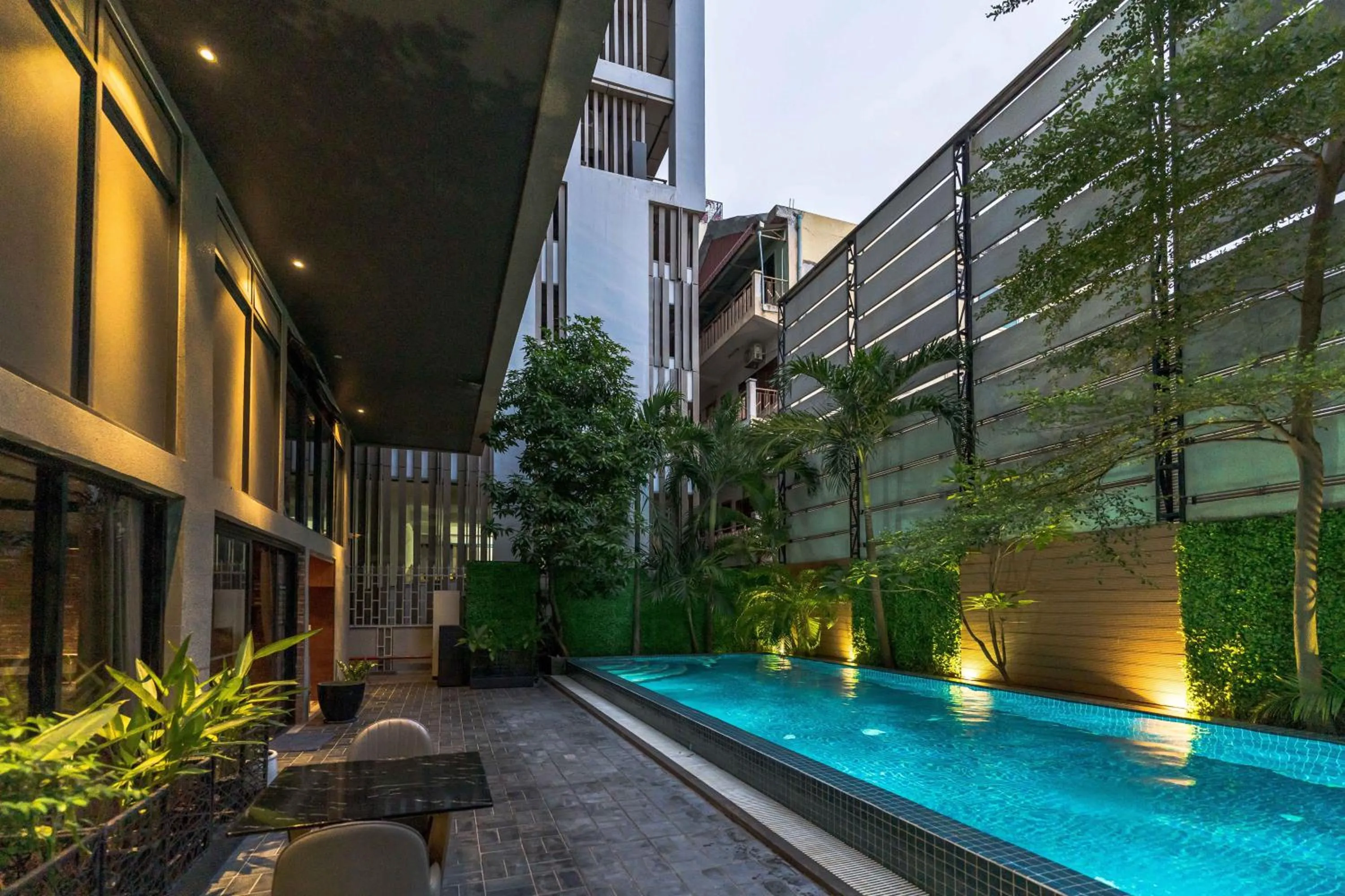 Pool view in CHECK inn Phnom Penh BKK1