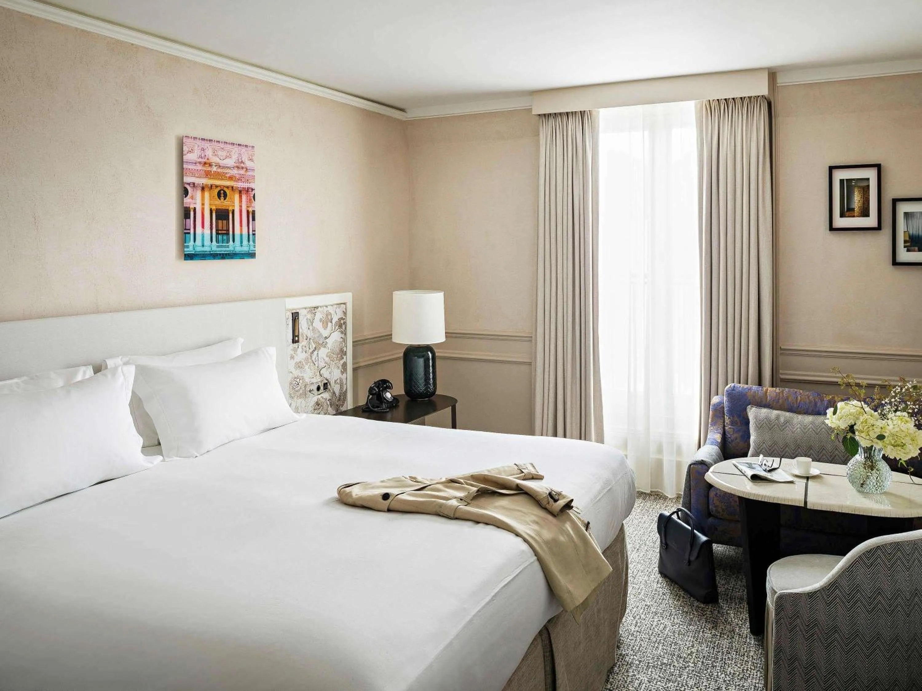 Bedroom, Bed in Sofitel Le Scribe Paris Opera