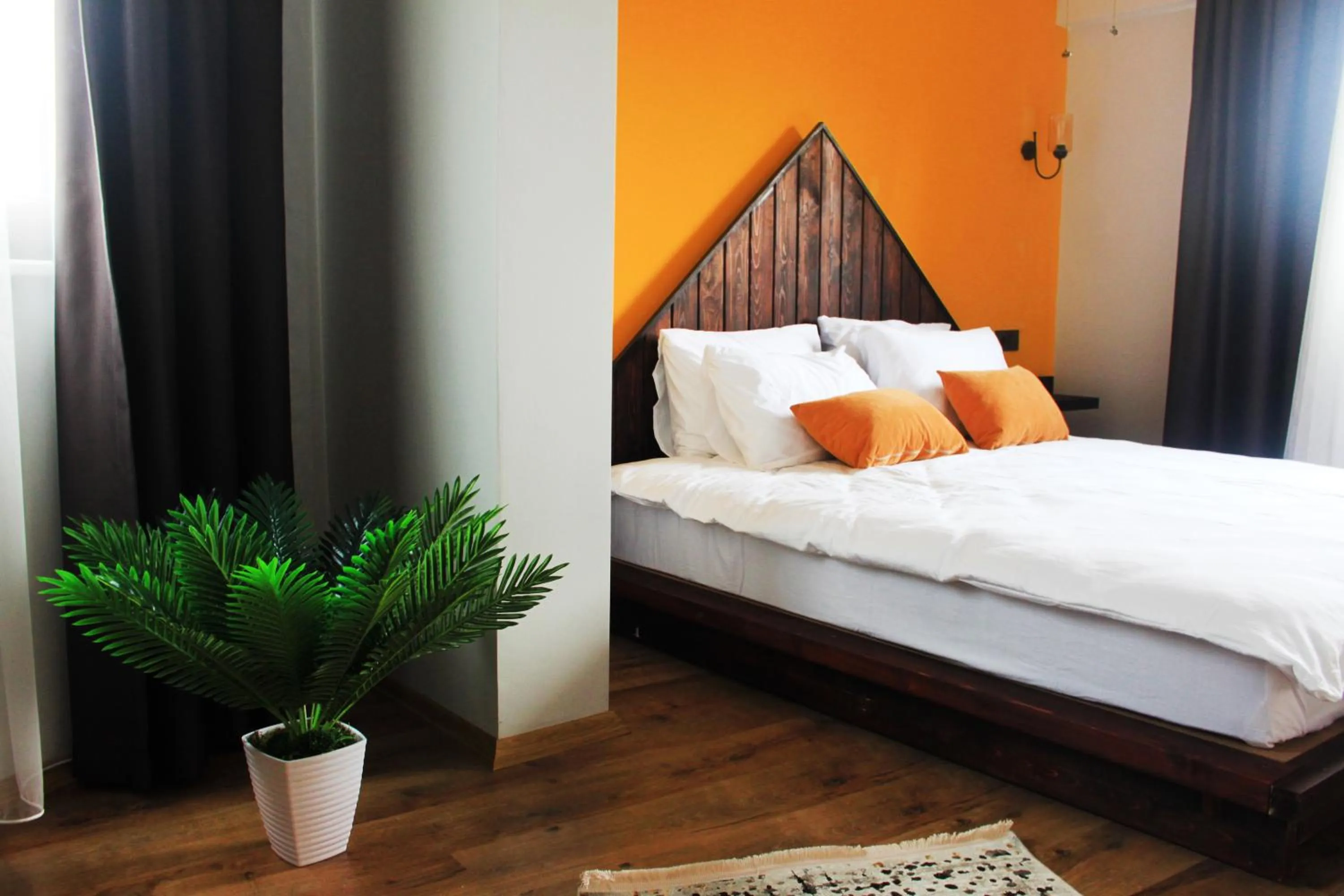 Bedroom, Bed in Fuego Design Suites