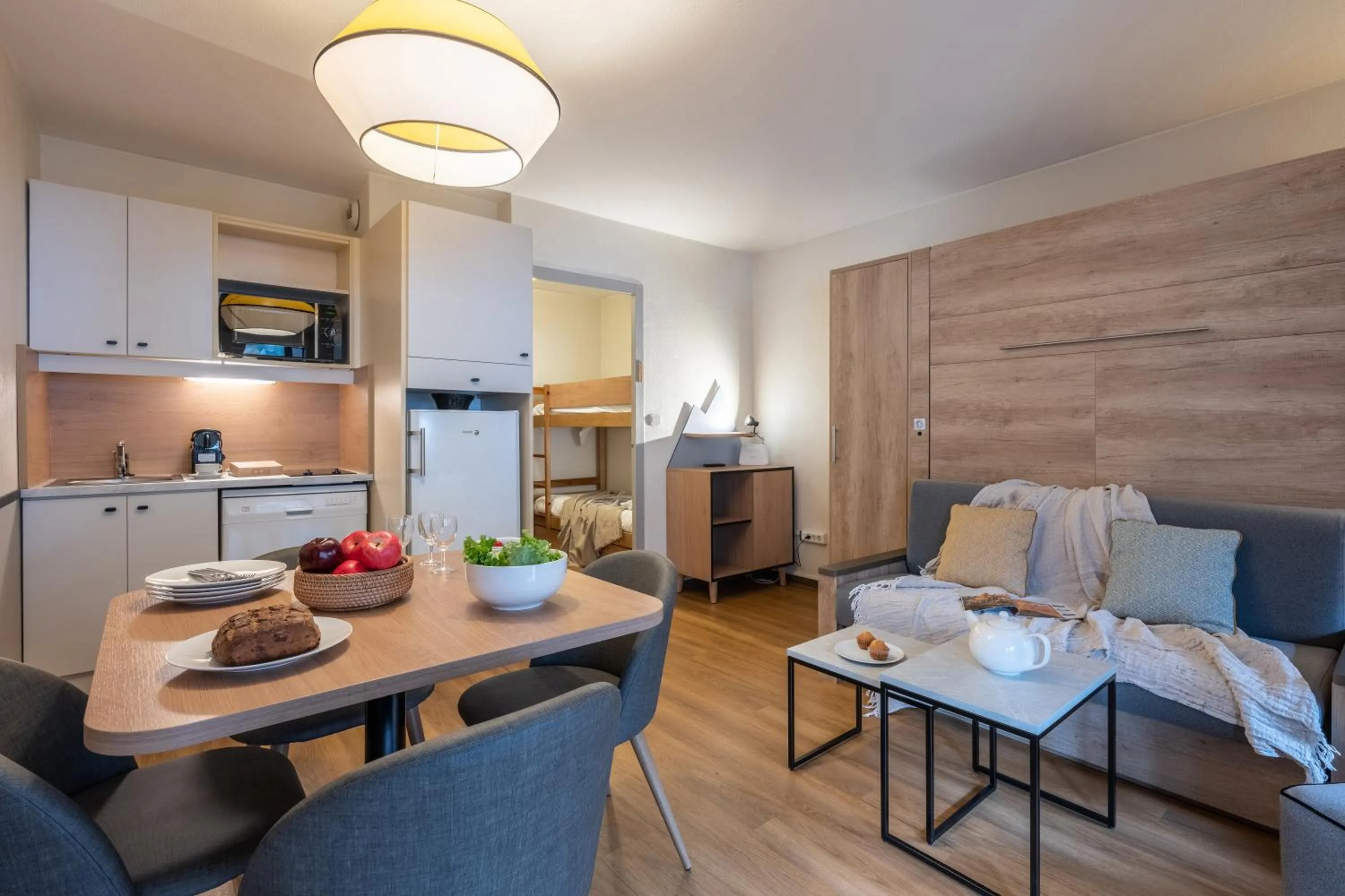 Kitchen or kitchenette in Résidence Pierre & Vacances La Rivière