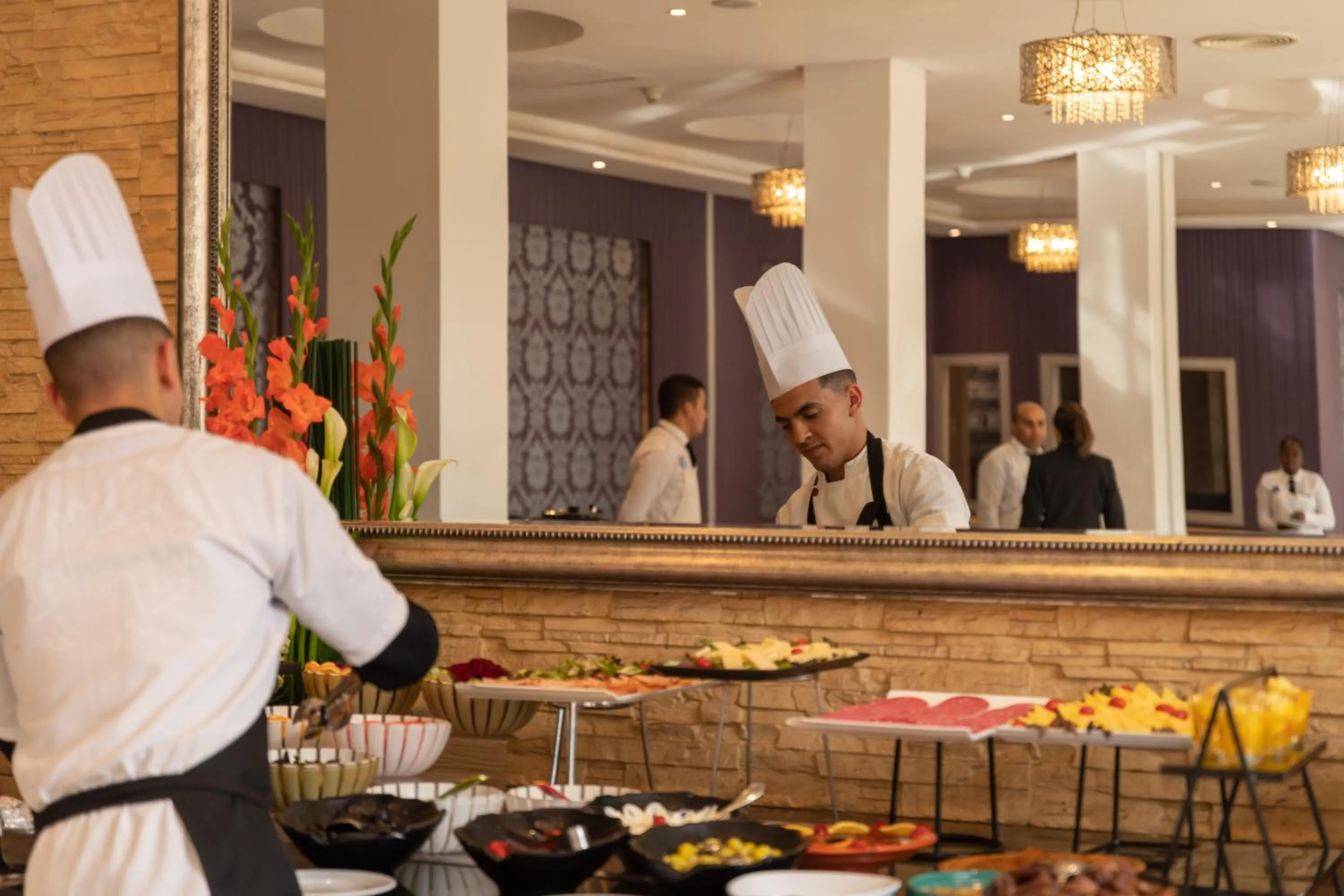 Buffet breakfast in Sky Casa Airport