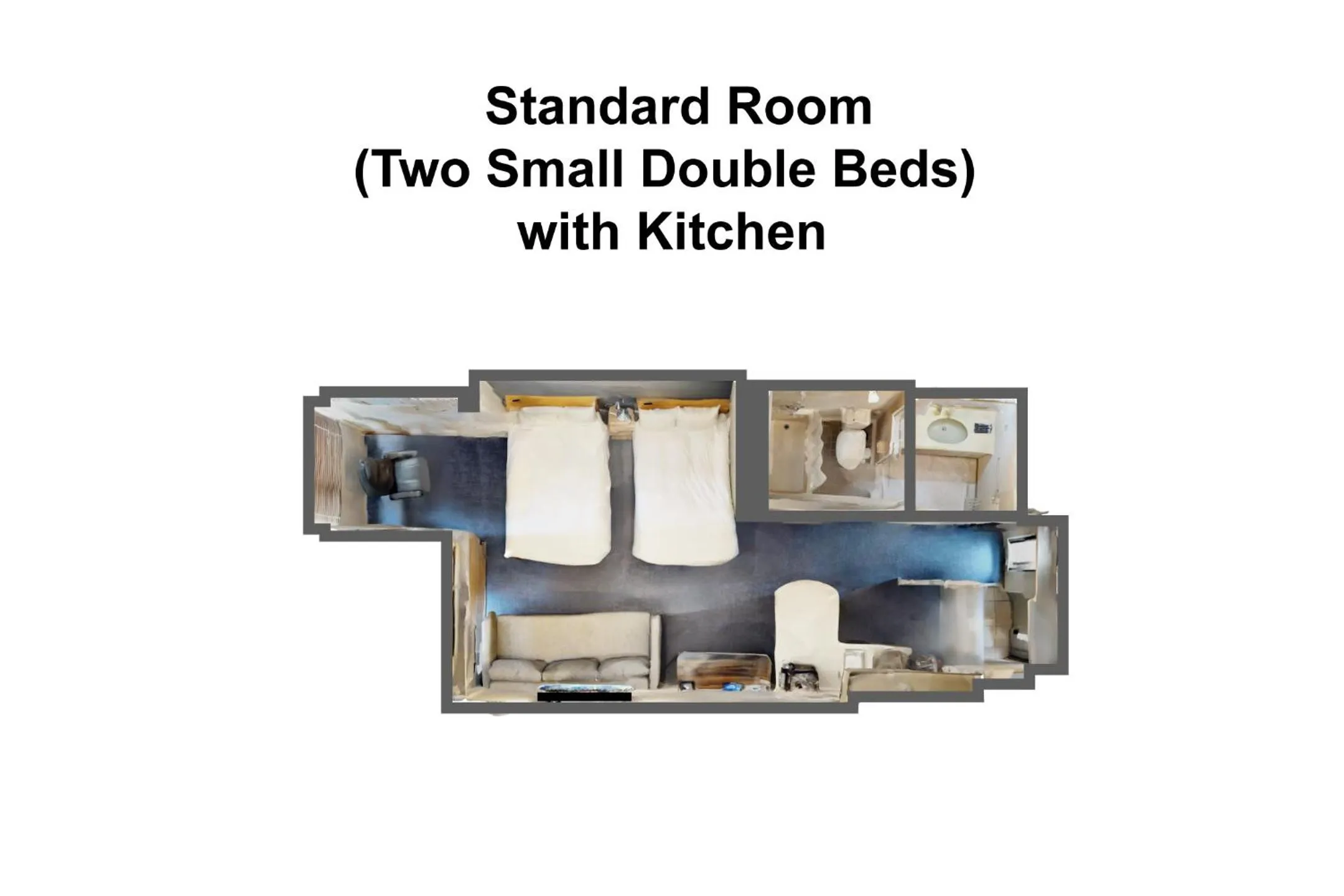 Photo of the whole room in ZONK HOTEL Nakasu