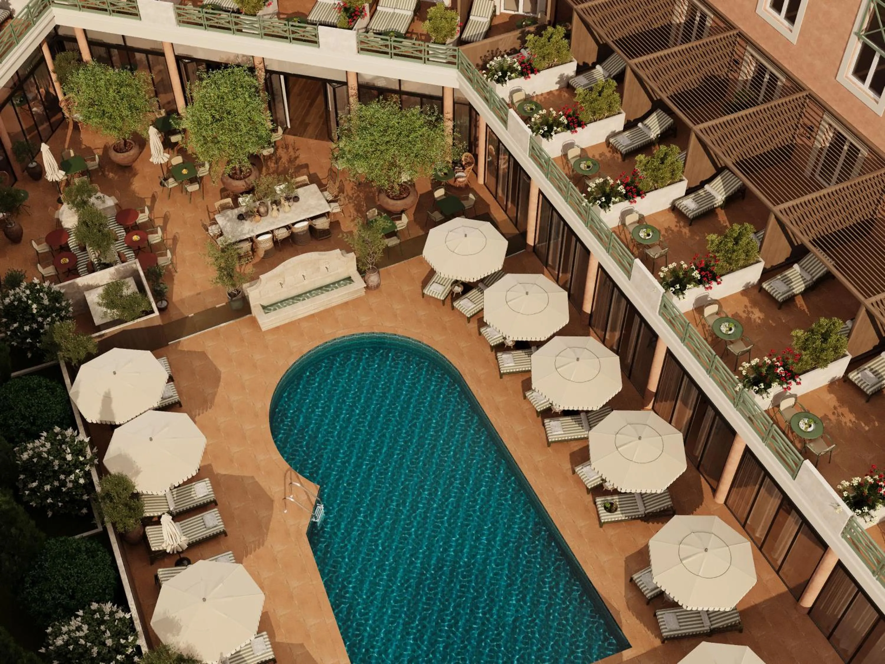 Swimming pool in Grand Hôtel Roi René Aix - MGallery Collection