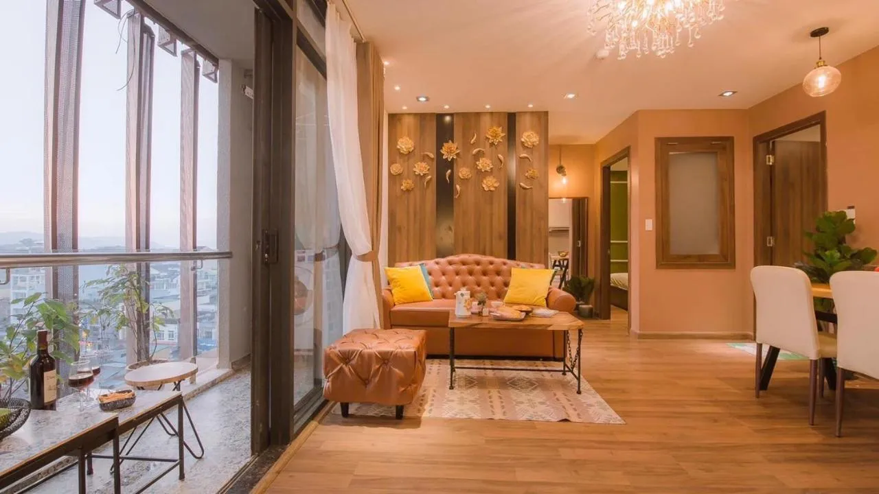 Living room in Full House Condotel - Căn hộ 606 Dalat Center