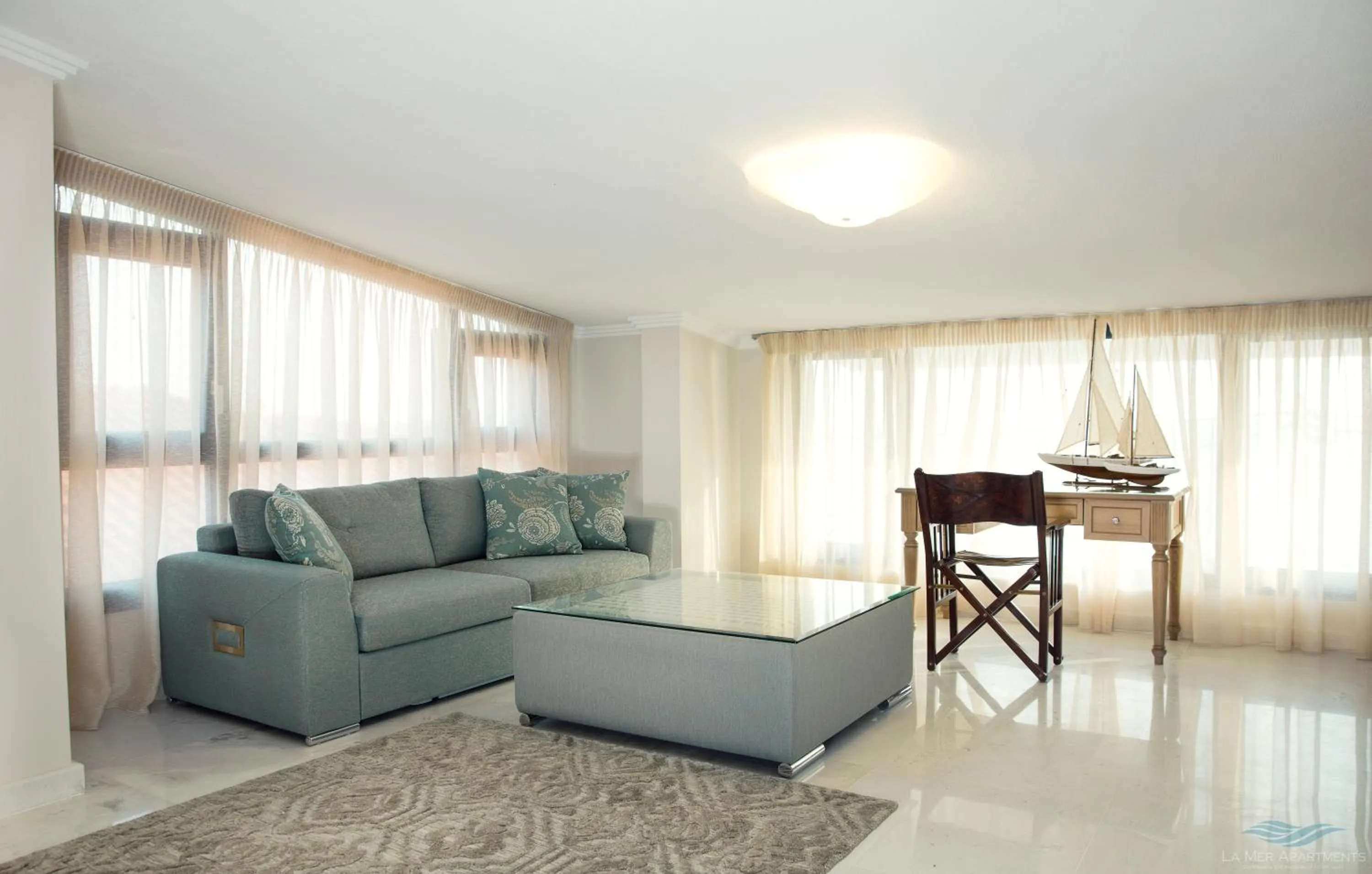 Living room in La Mer Apartments