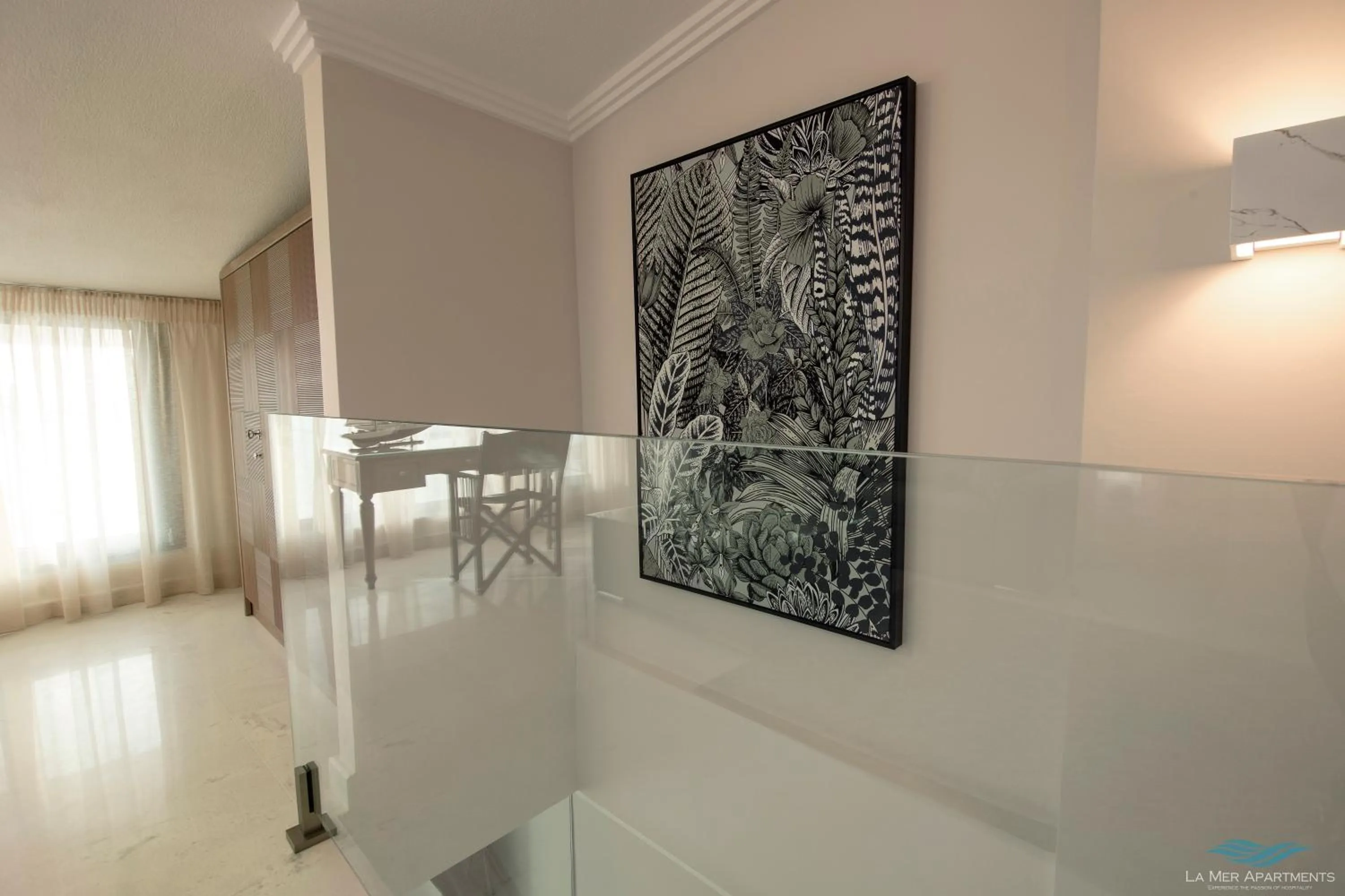 Bedroom in La Mer Apartments