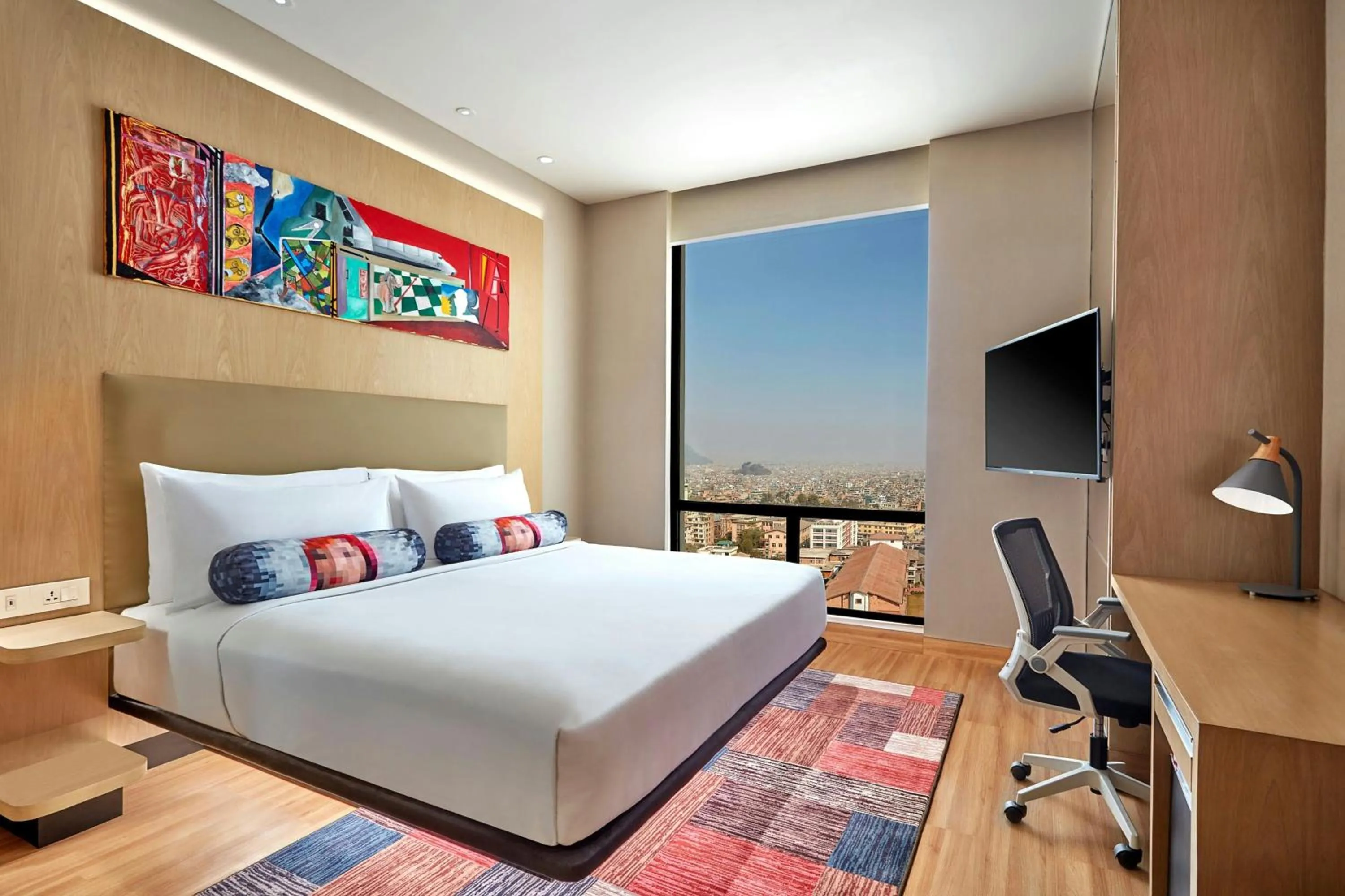 Photo of the whole room, Bed in Aloft Kathmandu Thamel