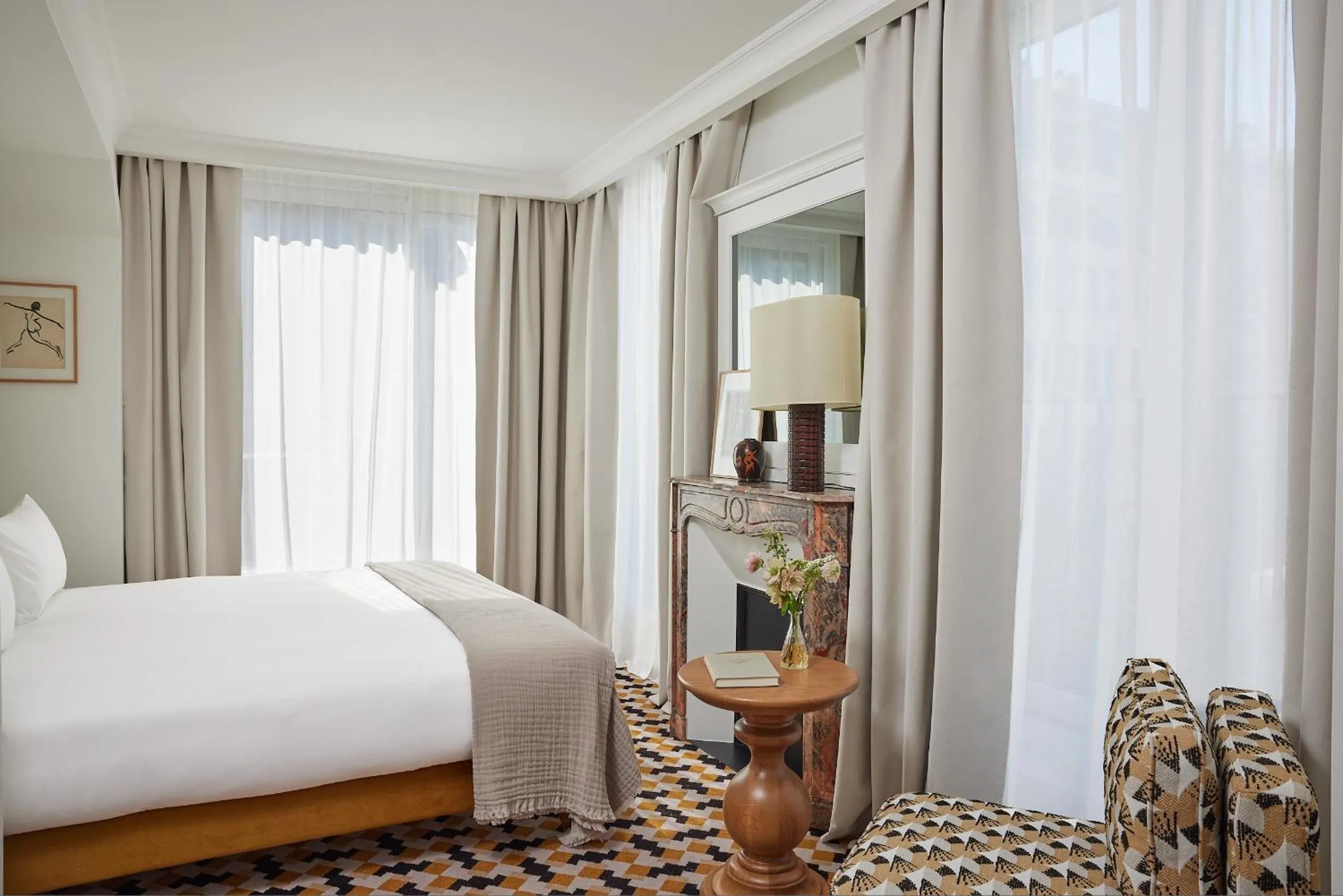 Bedroom, Bed in Hôtel Noucha