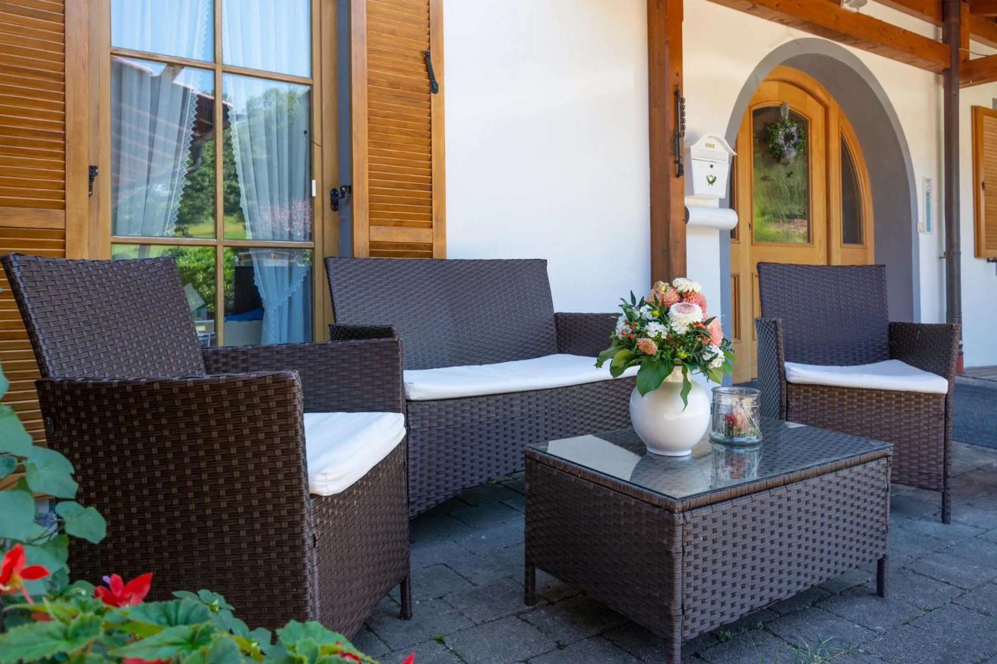 Patio in Aparthotel Werdenfels