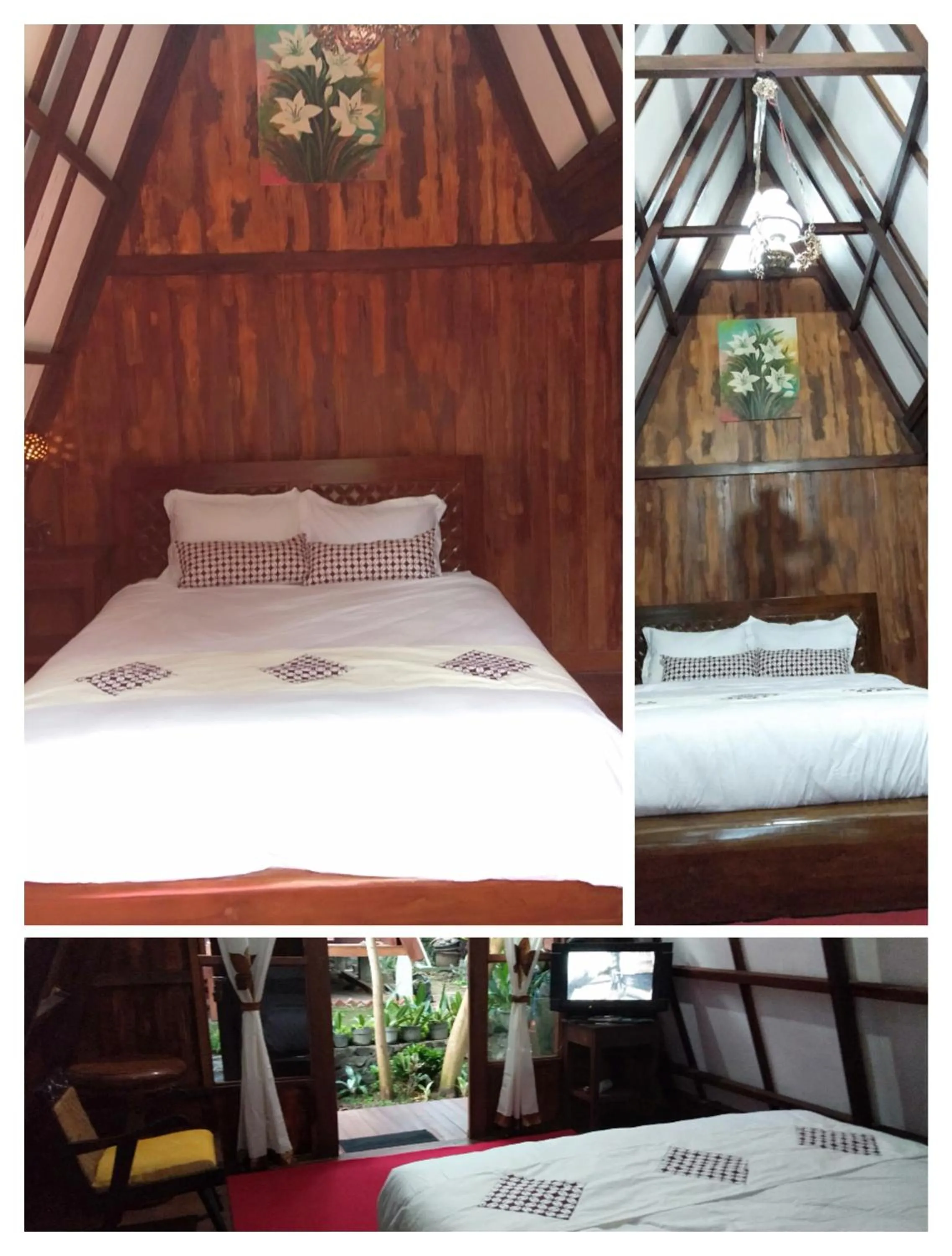 Bed in Bliss family cottage Batu