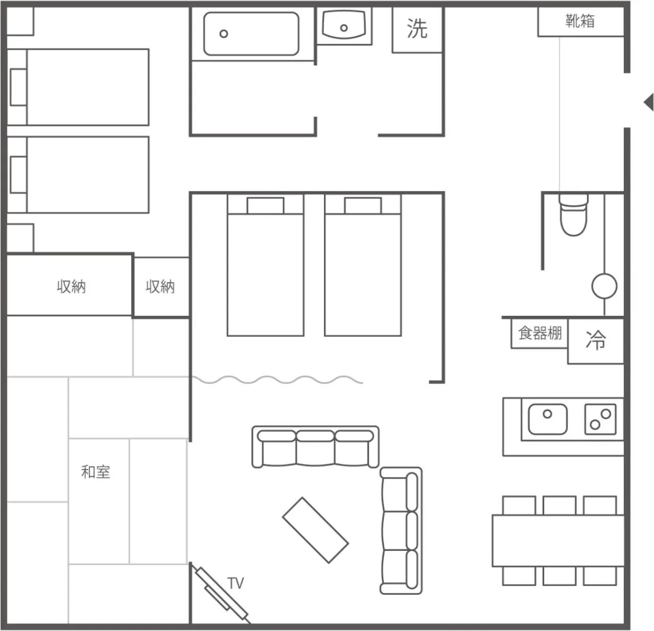 Floor plan in Ecot Shimozato 1
