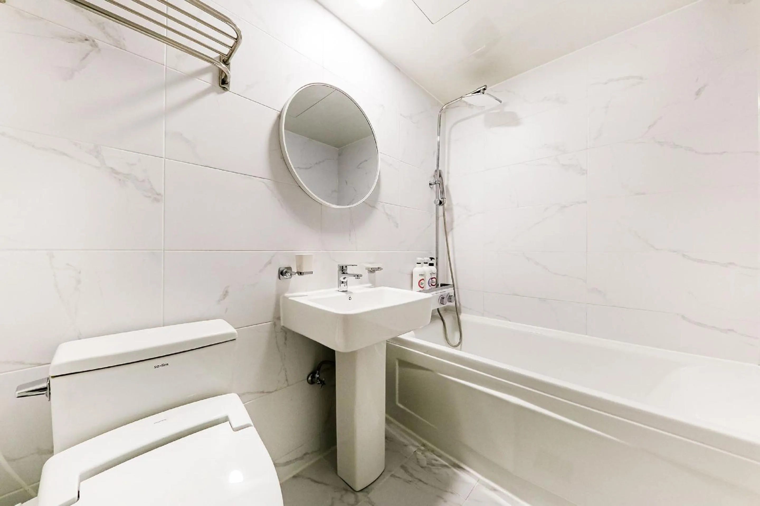 Bathroom in hotel box