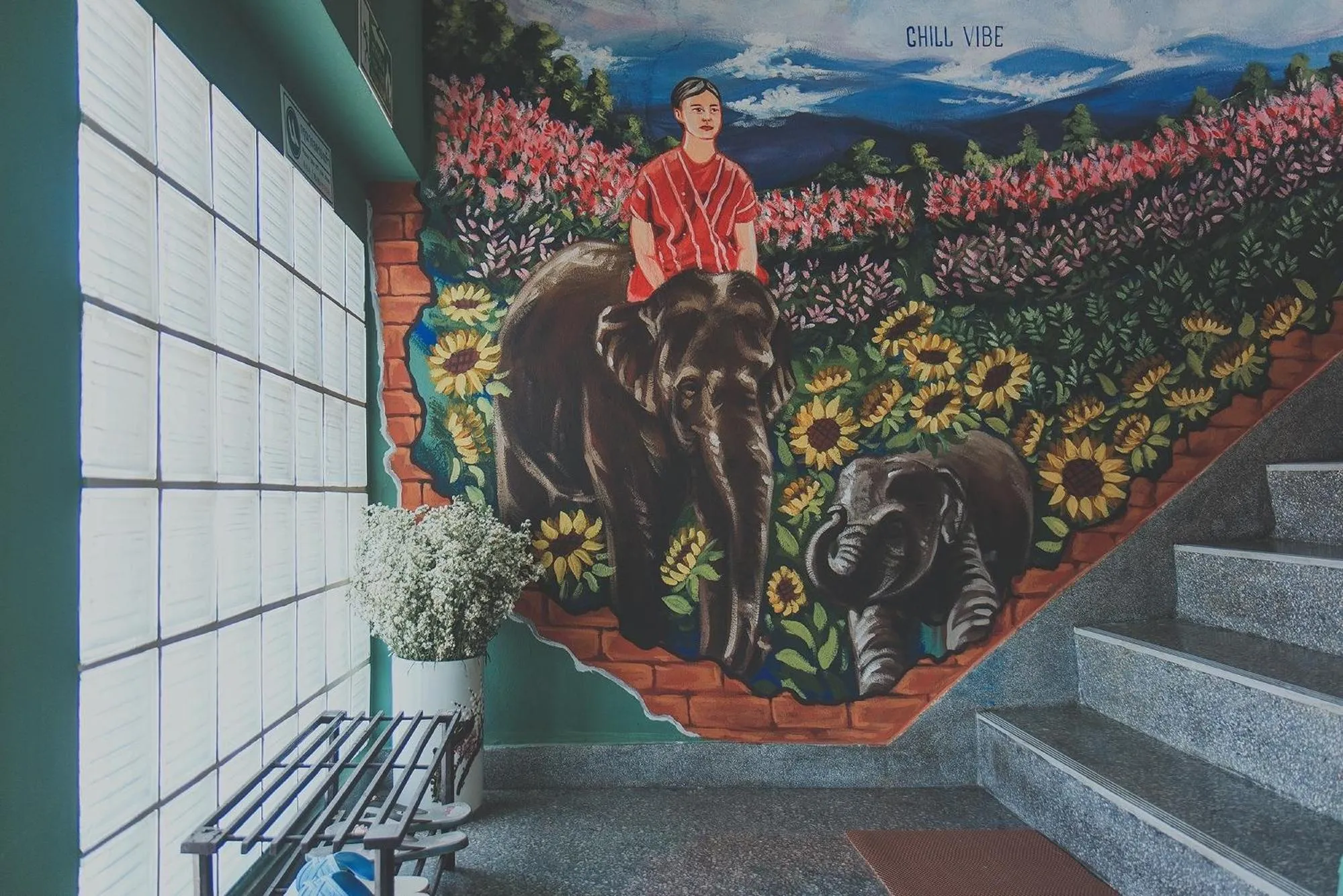 Decorative detail in Chill Vibe Hostel