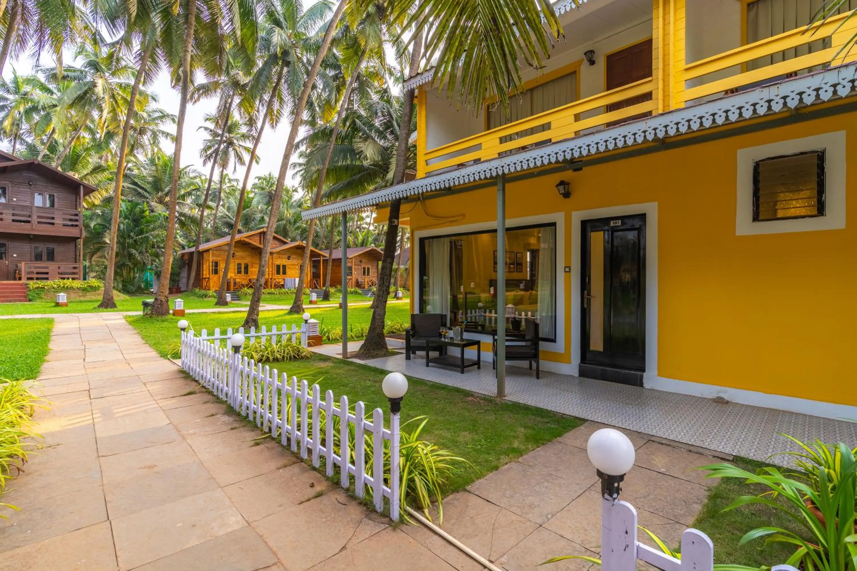 Patio in La Cabana Beach & Spa, By Ashvem Beach