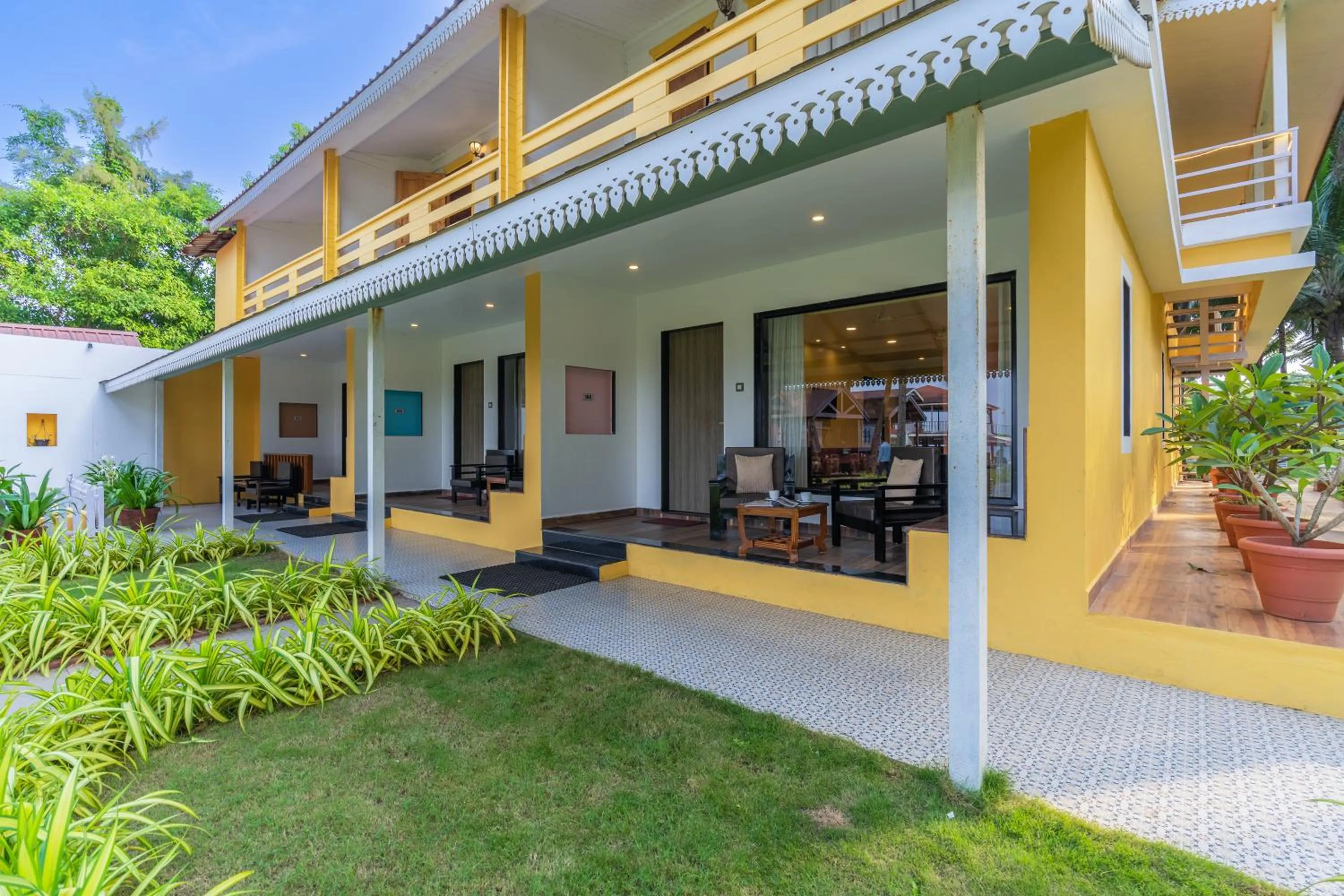 Patio in La Cabana Beach & Spa, By Ashvem Beach