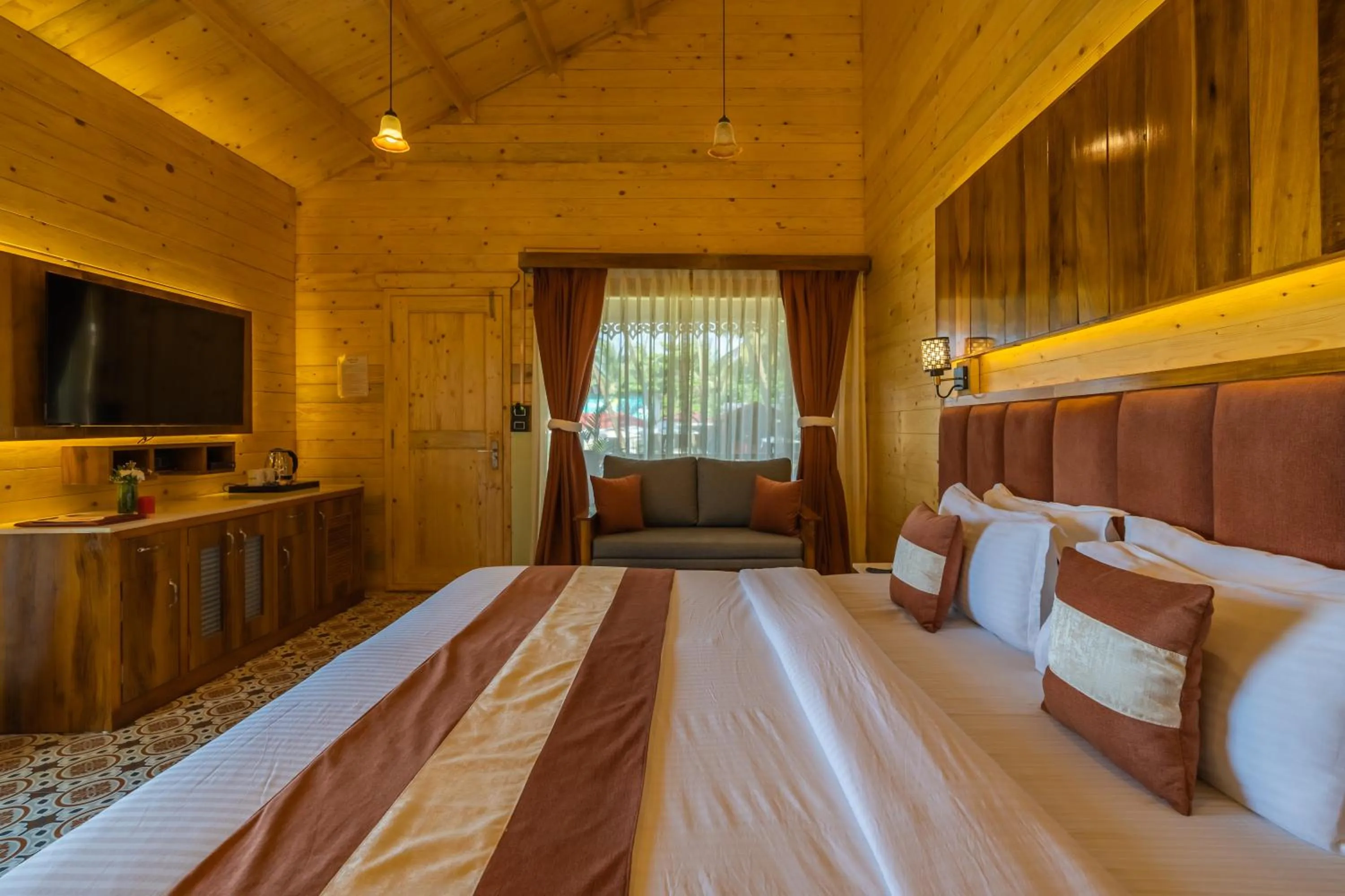 Bedroom, Bed in La Cabana Beach & Spa, By Ashvem Beach