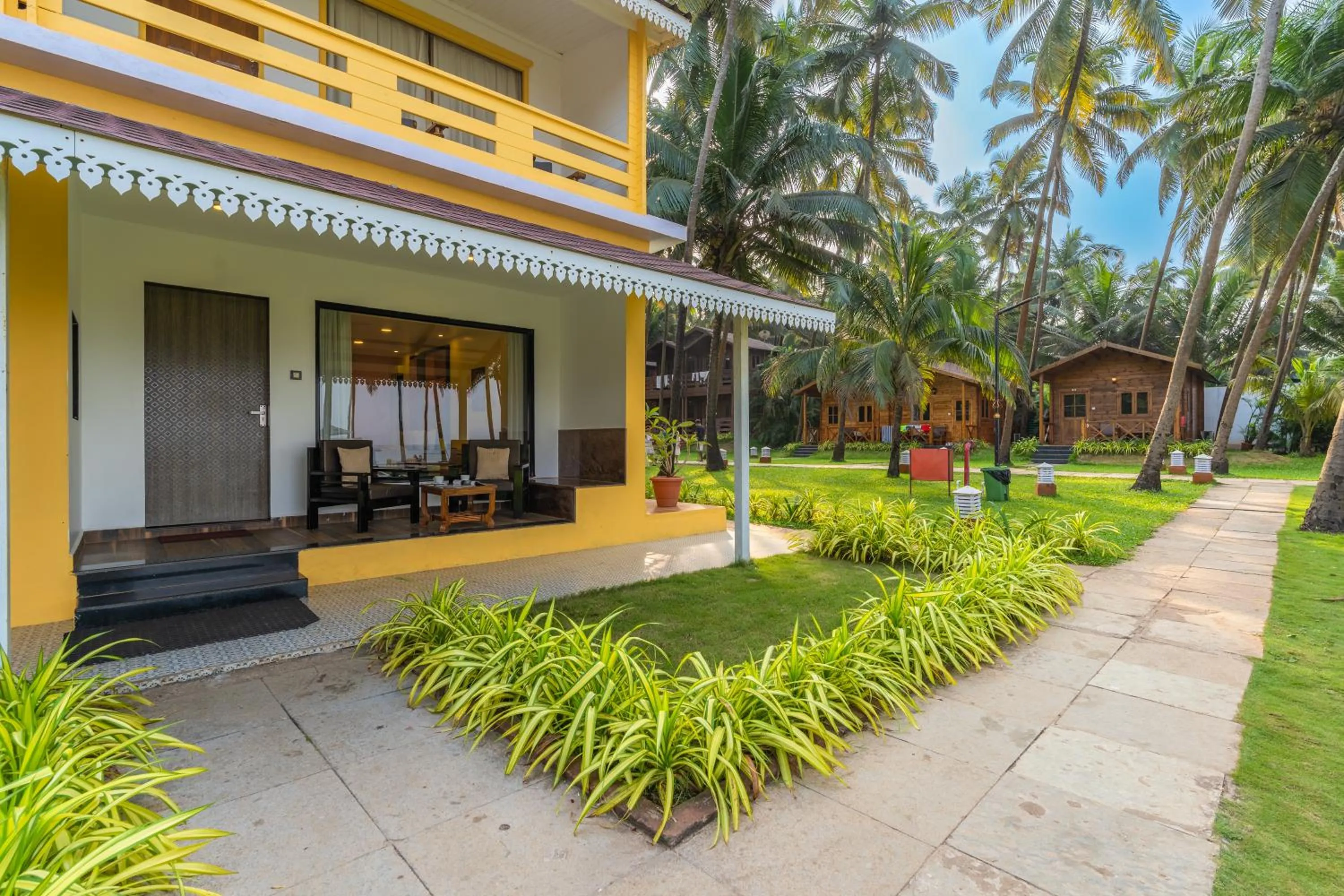 Patio in La Cabana Beach & Spa, By Ashvem Beach