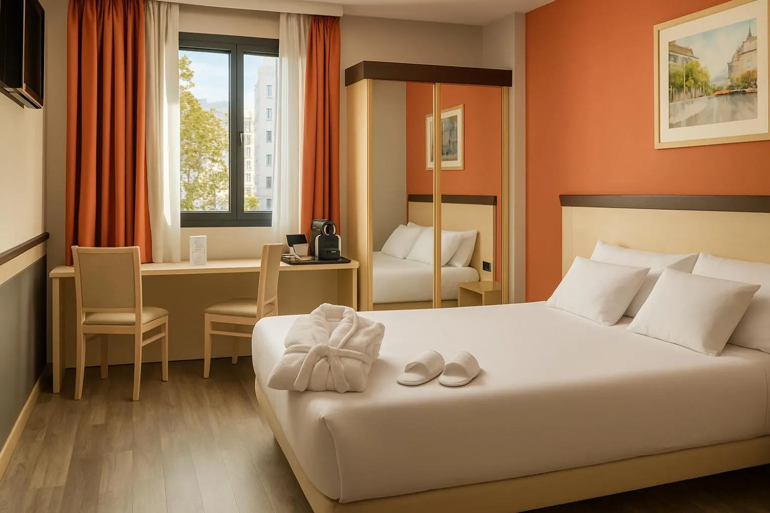 Coffee/tea facilities, Bed in Petit Palace Trencadís