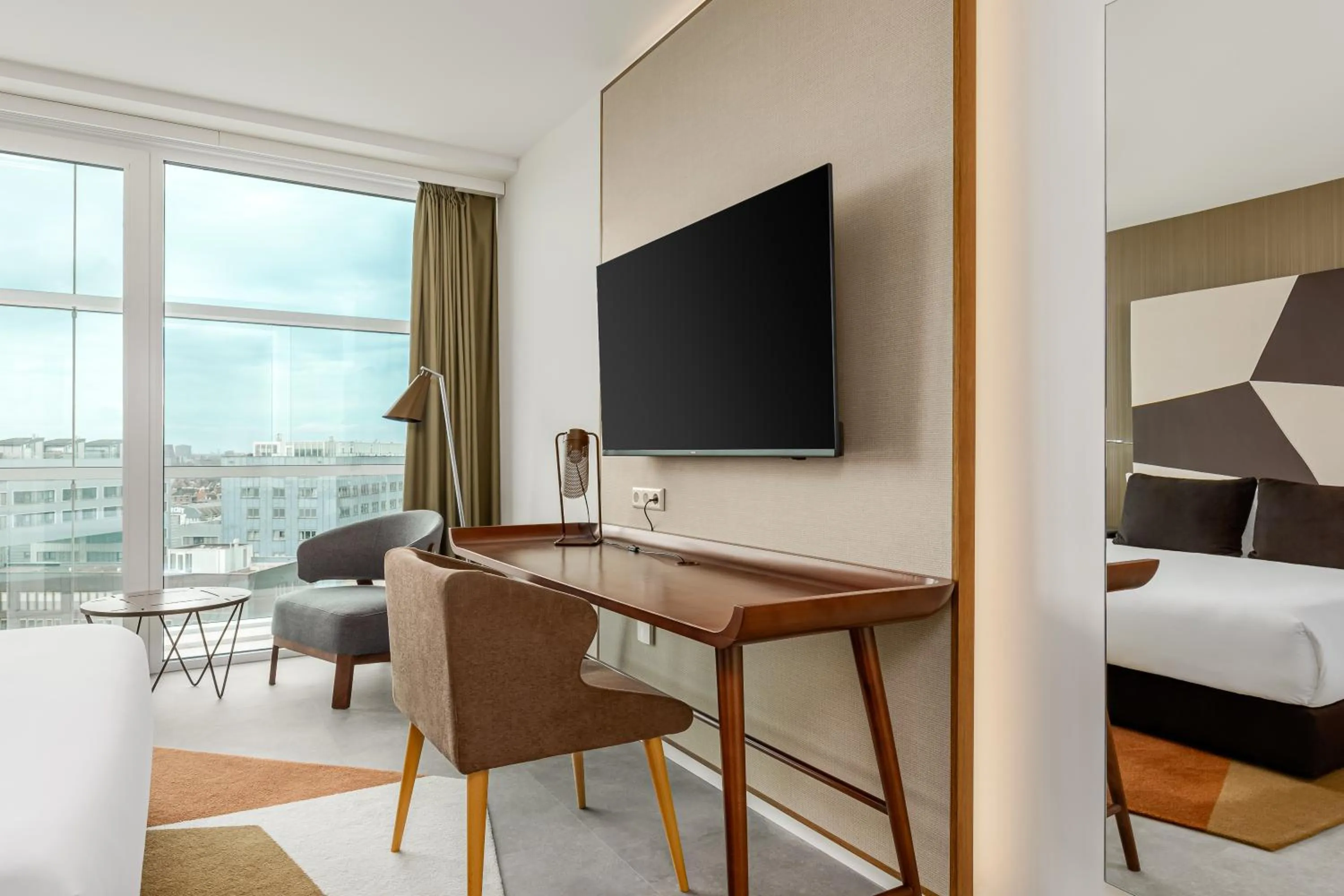 Seating area, Bed in Room Mate Aitana, Amsterdam