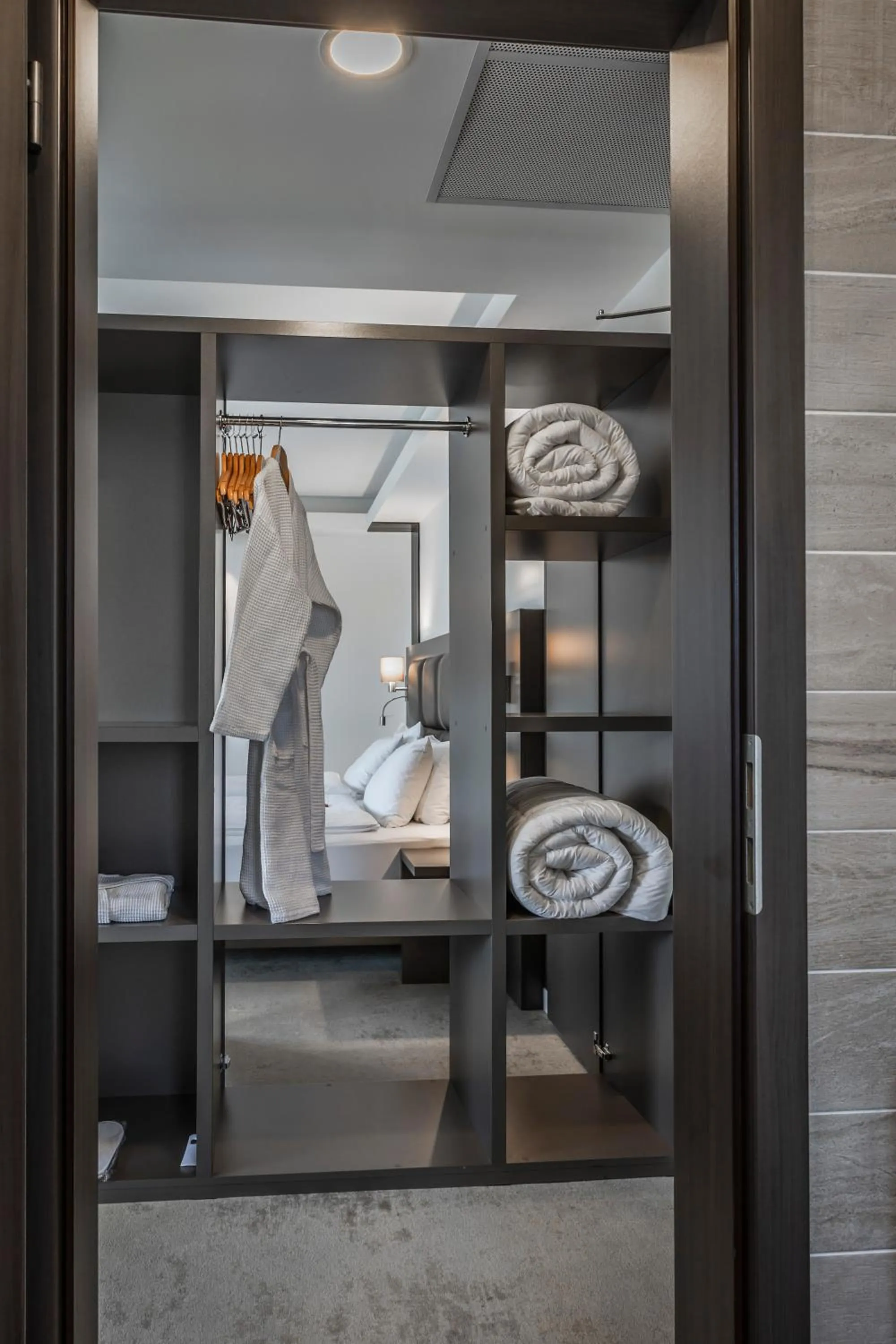 wardrobe, Bed in Charm Boutique Hotel