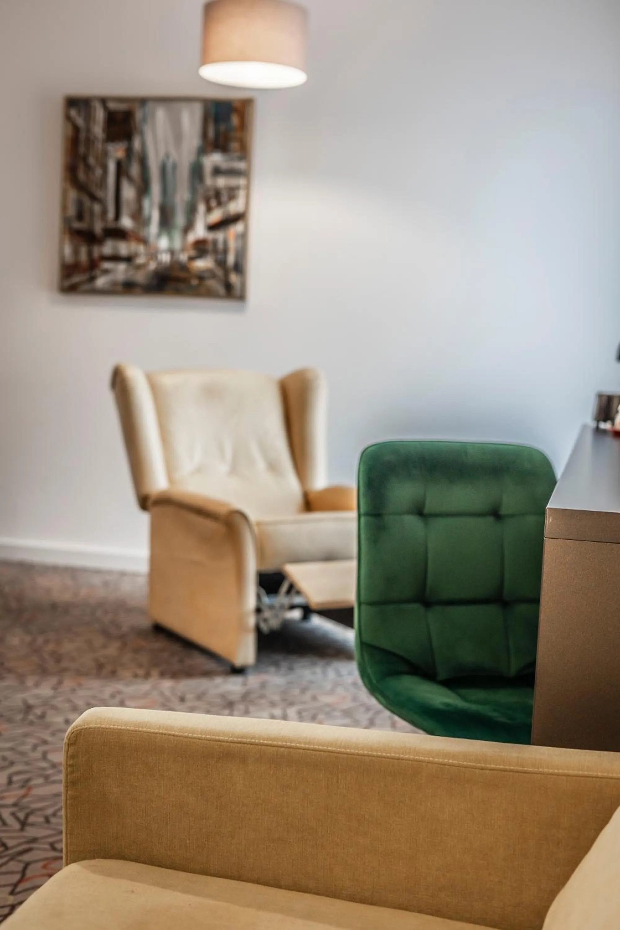 Seating area in Charm Boutique Hotel