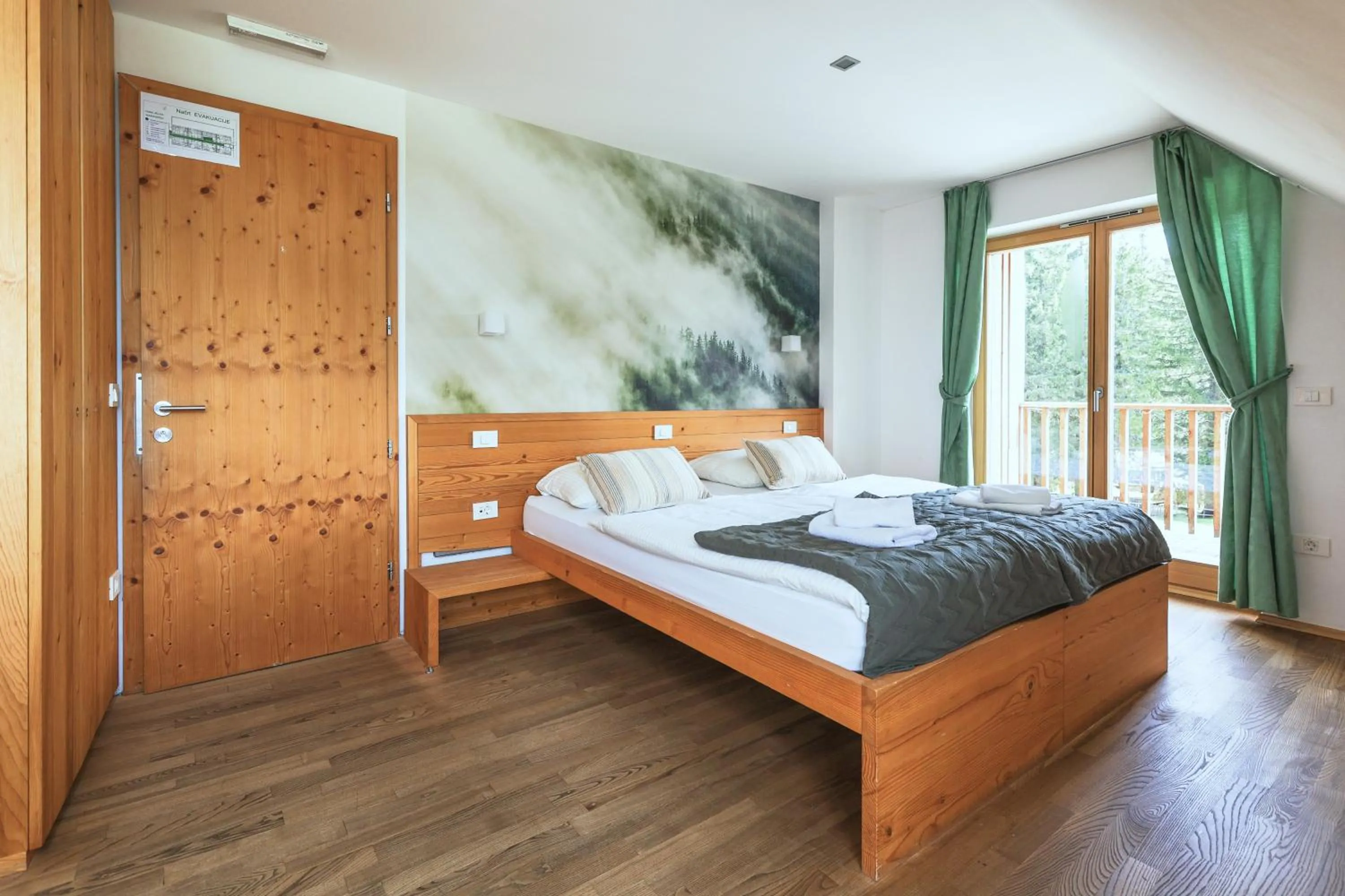 Bed in Hotel Jelka Pokljuka