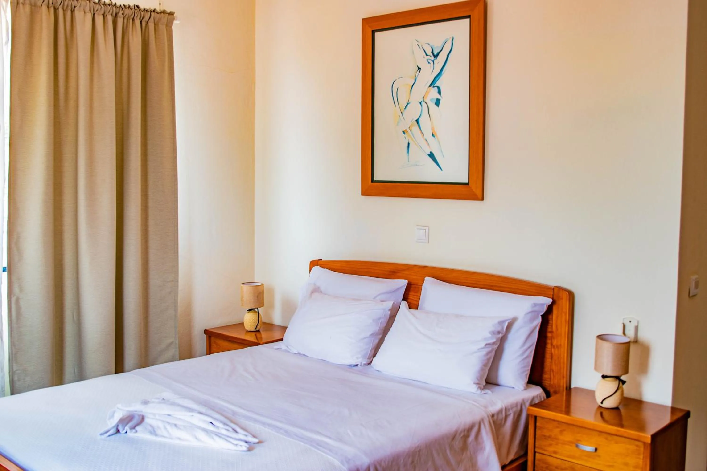 Bed in Hotel Vitoria