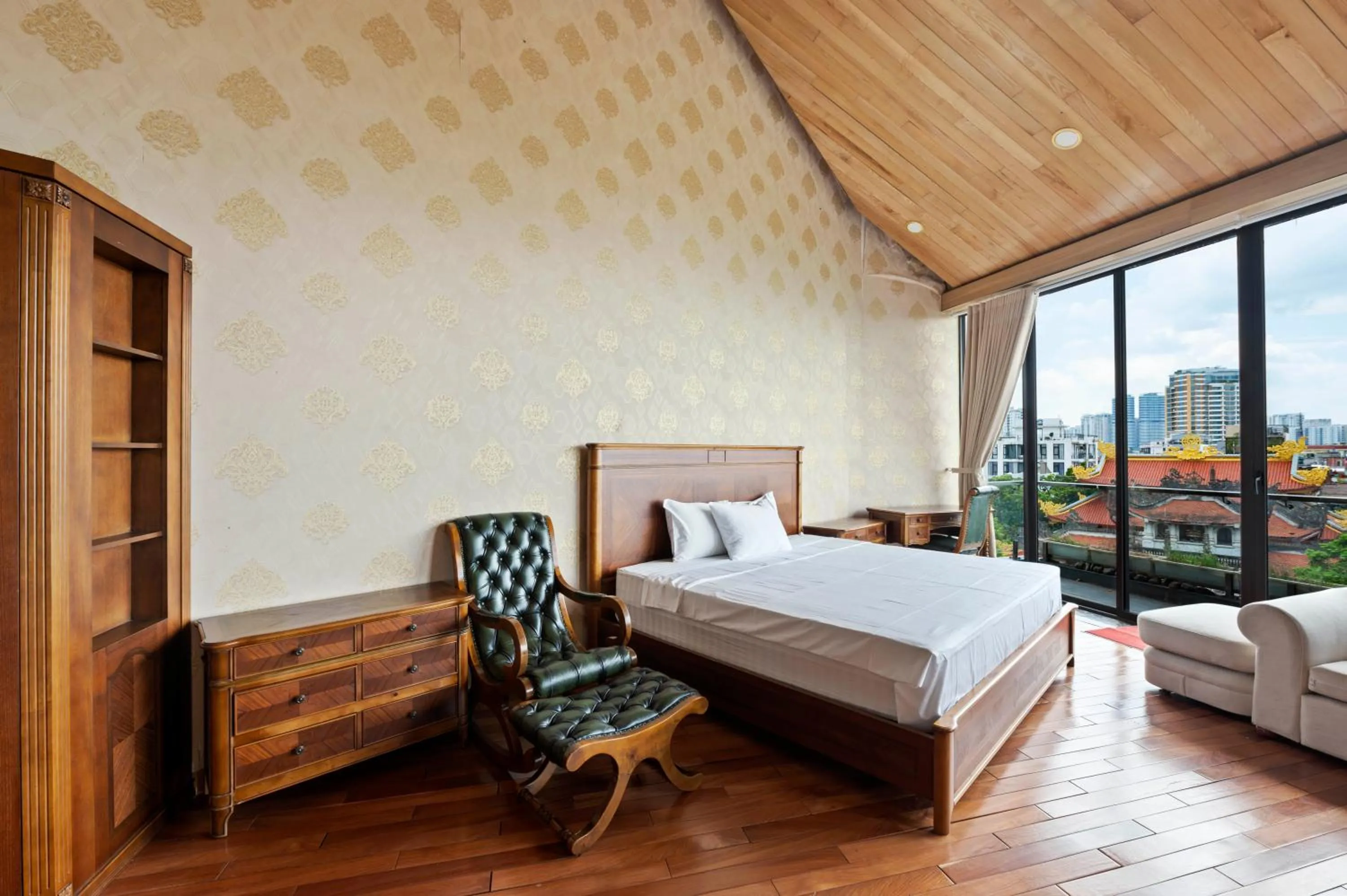 Seating area, Bed in 22Land Moon West Lake