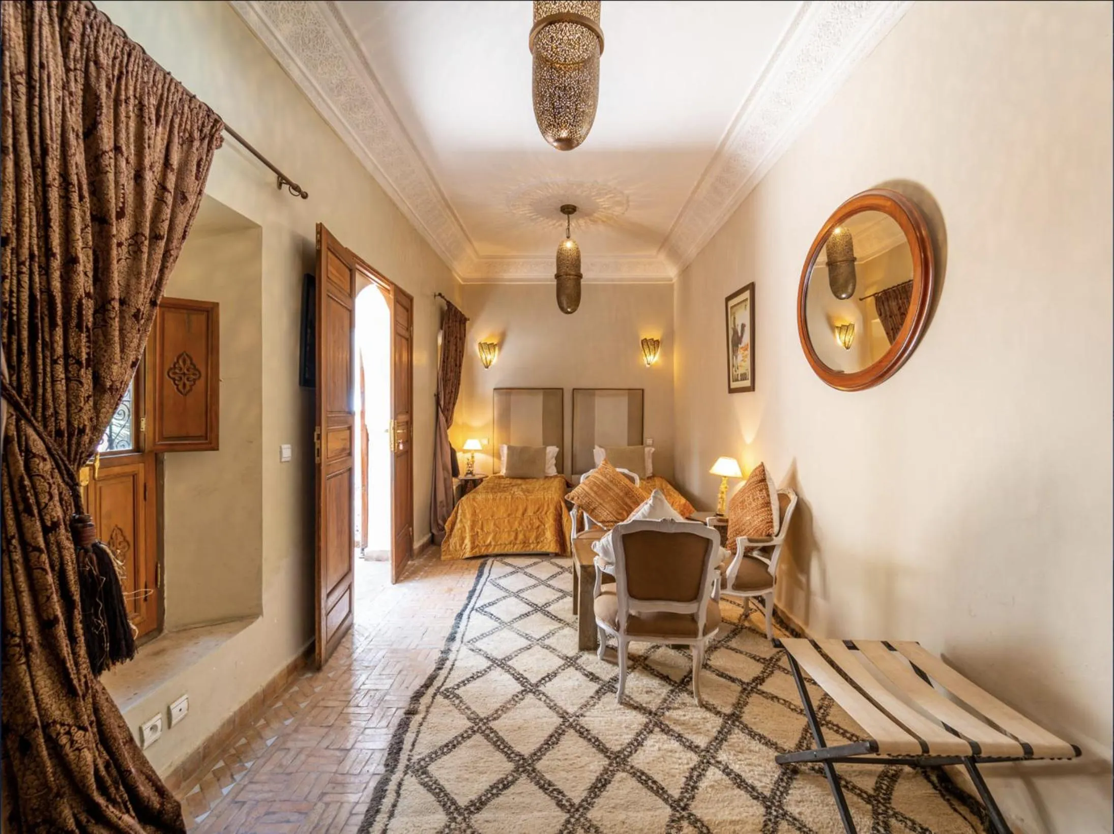 Bed in Riad Zamzam & Spa