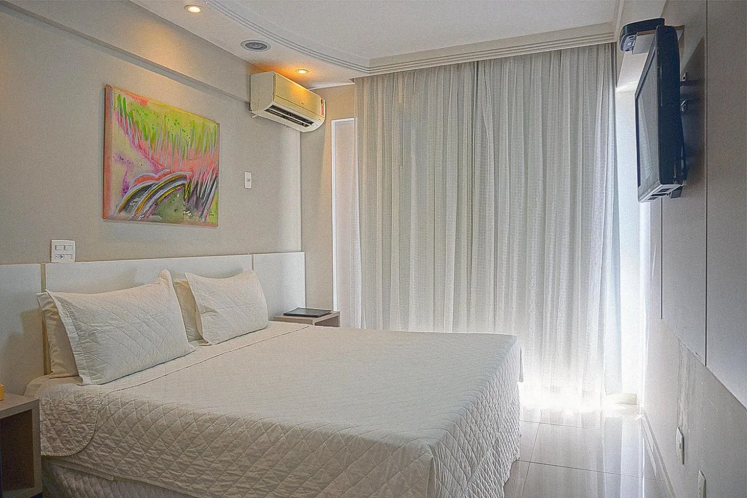 Bed in Hotel Pedra Negra Gov. Valadares