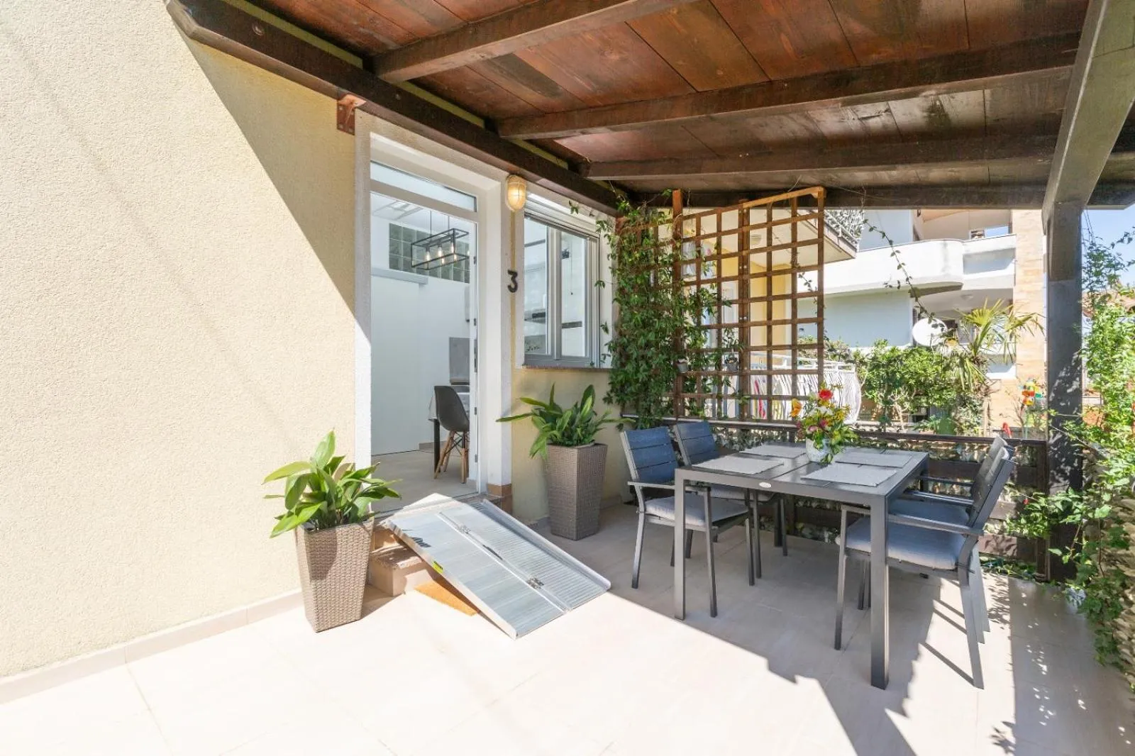 Balcony/Terrace in Trbović Apartments Peaceful stay with Free Parking, Pet-Friendly, and Bike Storage in Umag