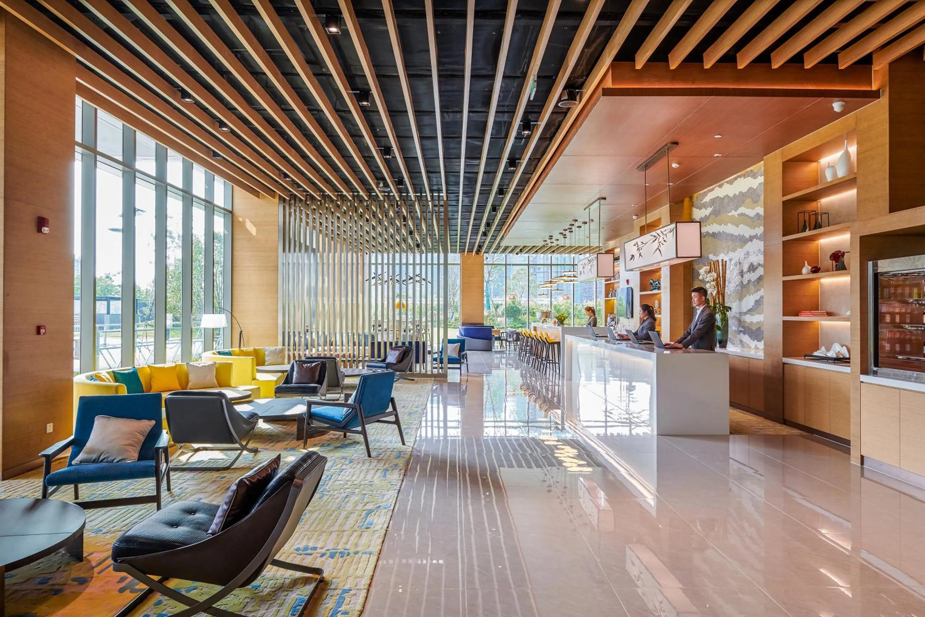 Lobby or reception in Hyatt Place Deqing