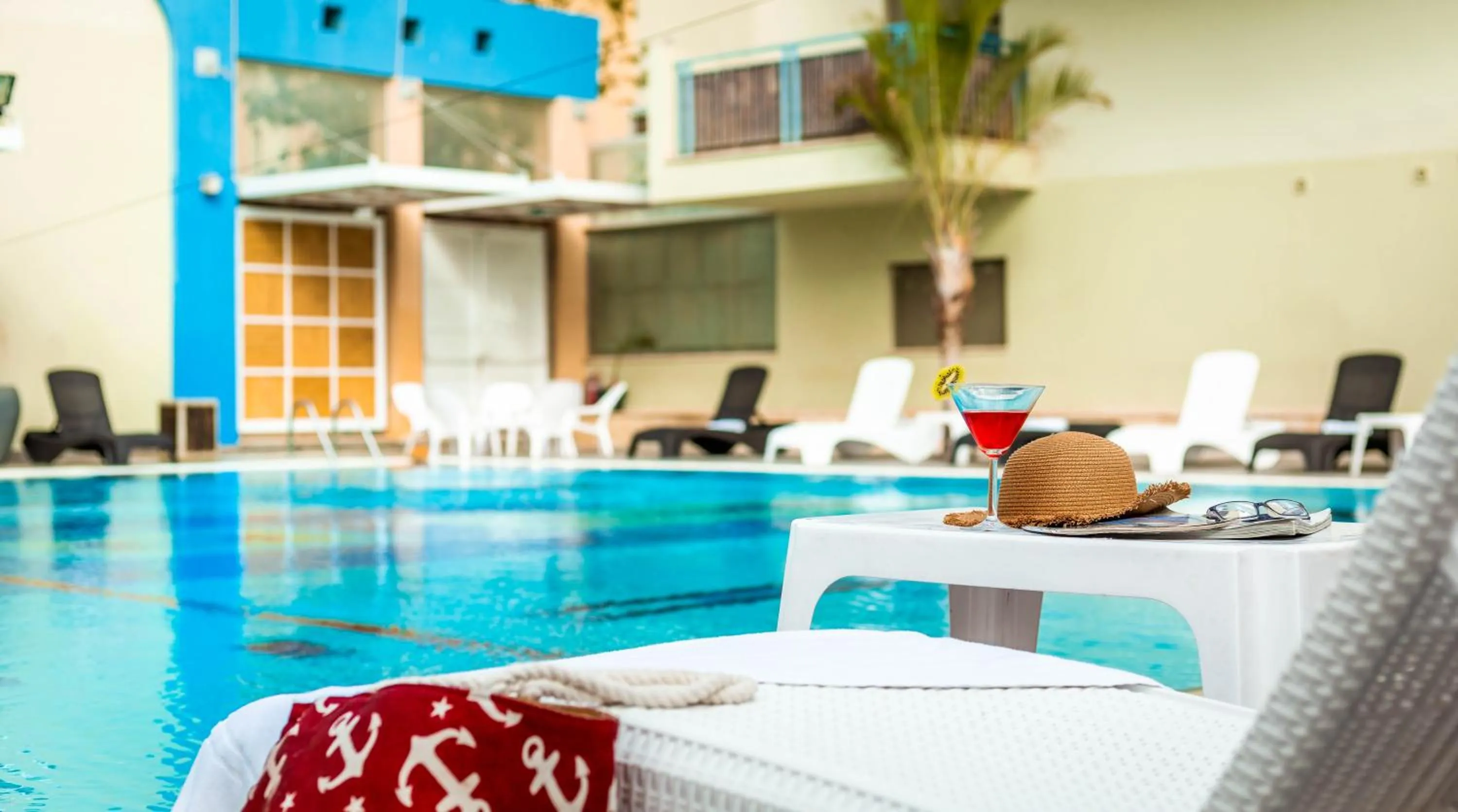 Pool view in Almogim Suites Eilat Hotel