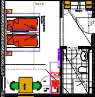 Floor plan in Aparthotel Oberfeld West München, Selbstversorgerhotel