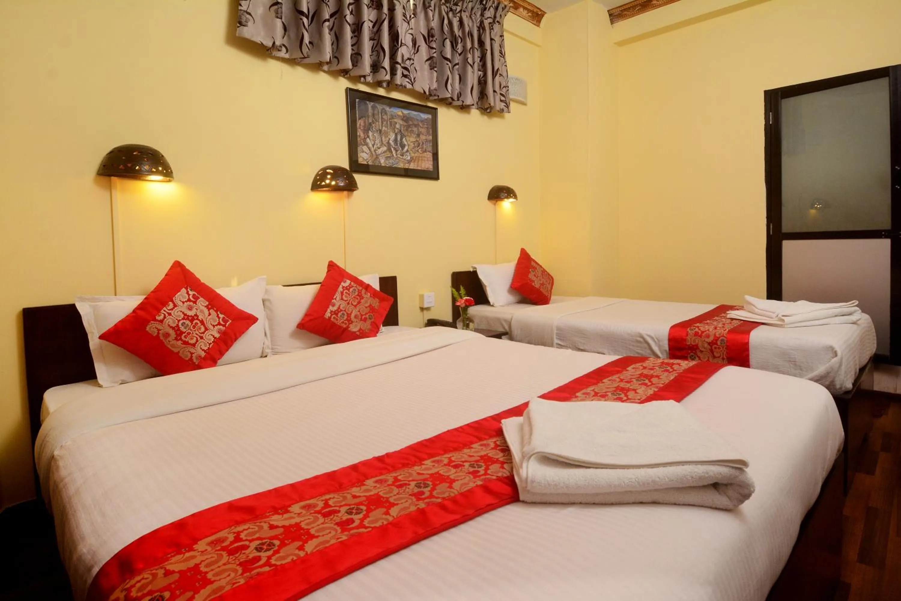 Bed in Dream Nepal Hotel and Apartment