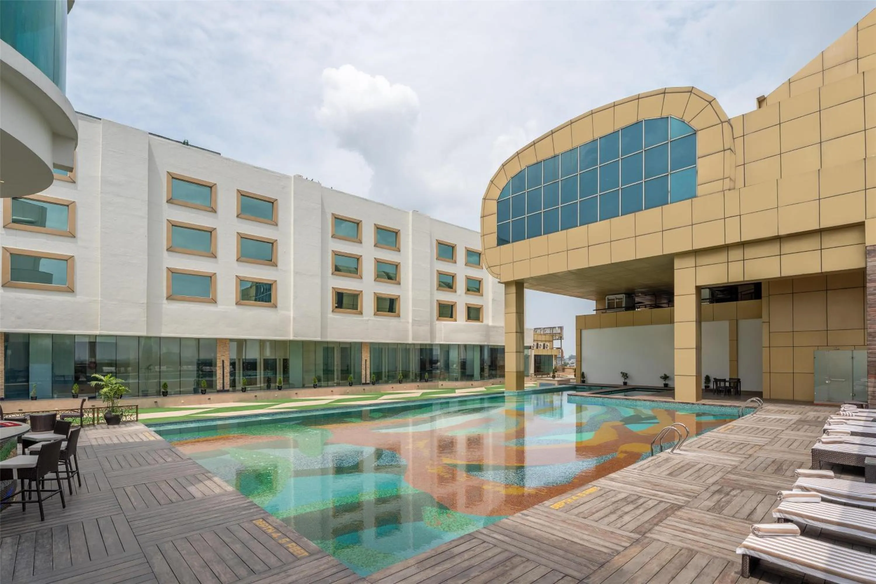 Pool view in Radisson Blu Hotel MBD Ludhiana