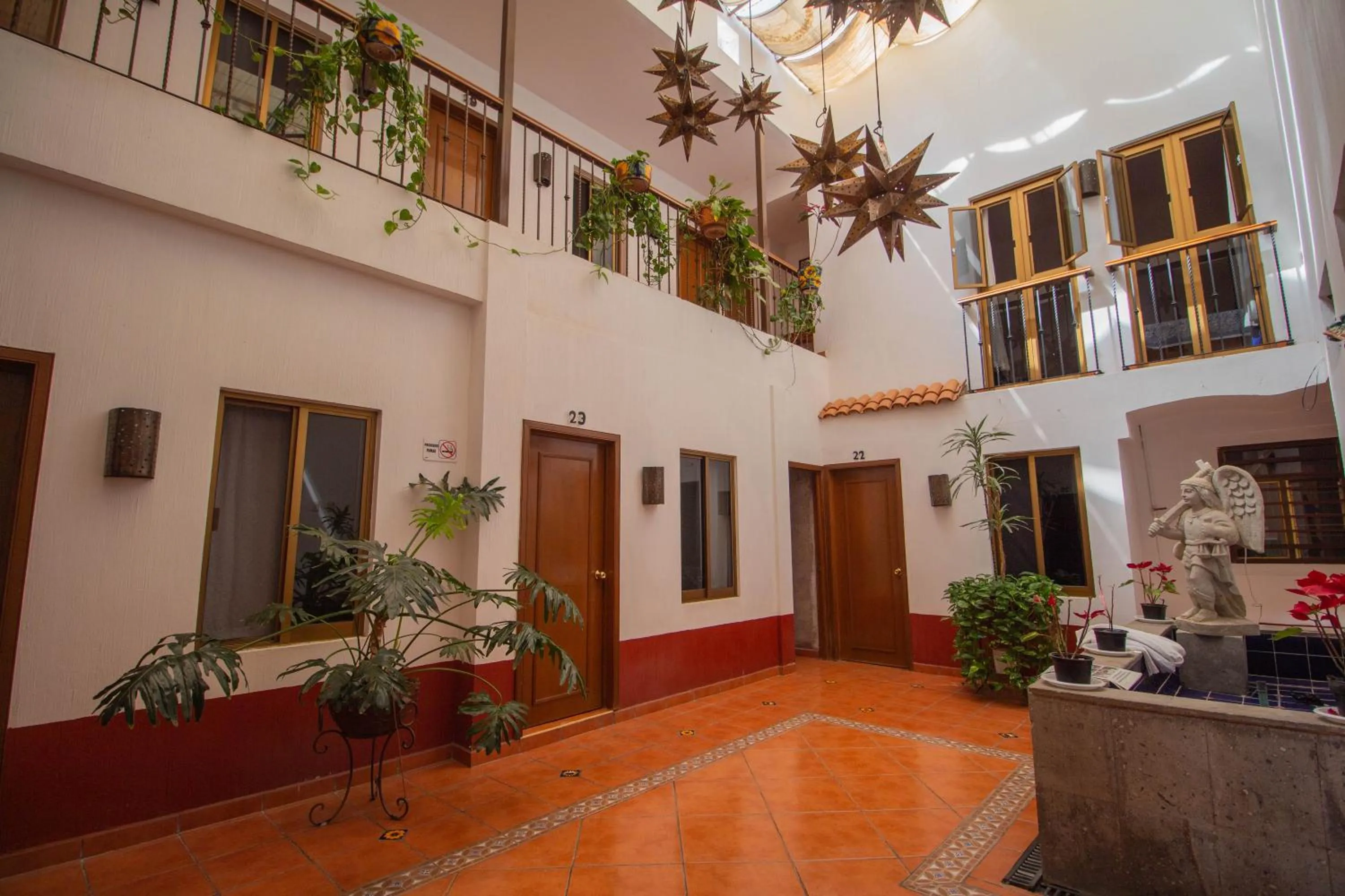 Inner courtyard view in Hotel Degollado