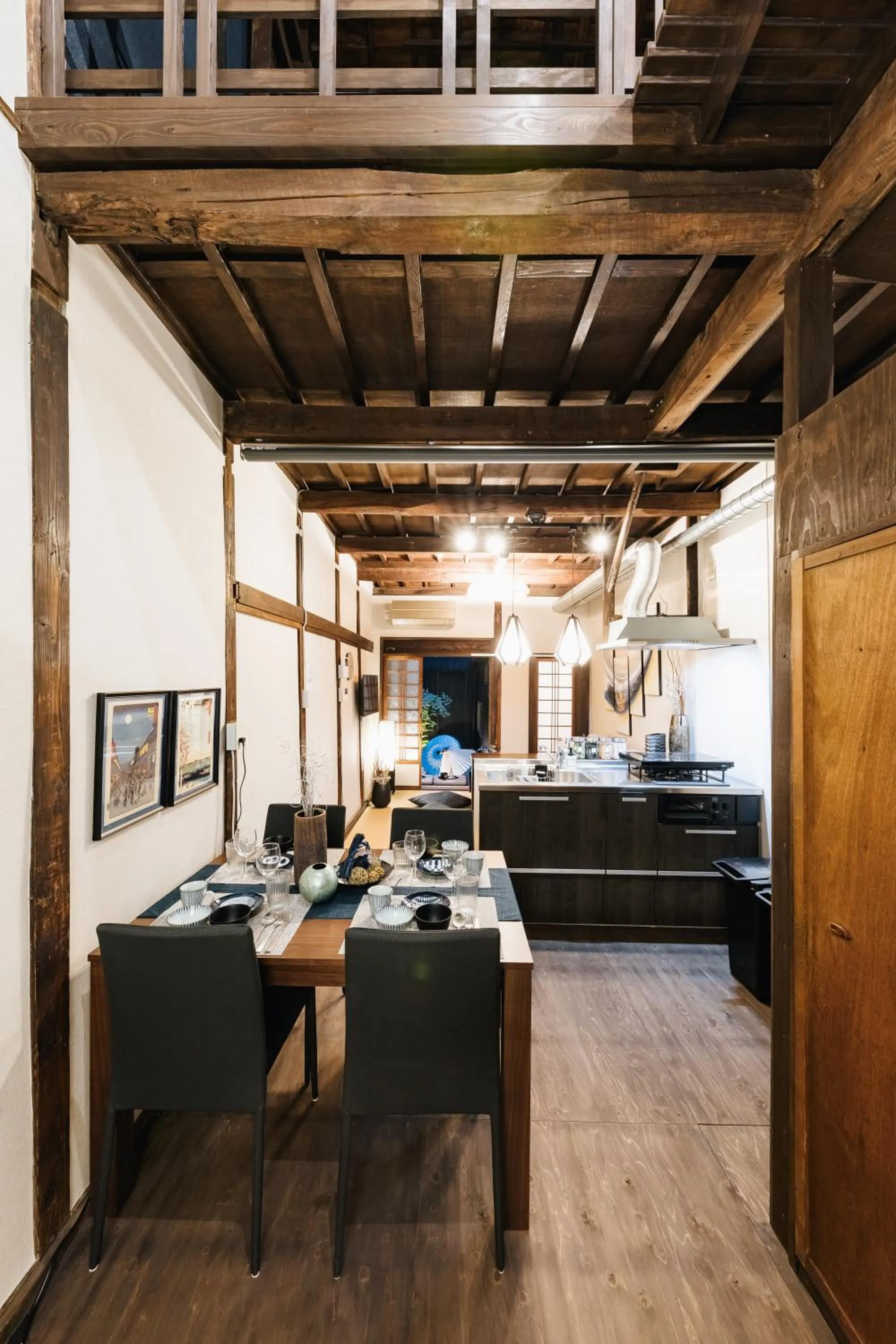 Bed in Prestige Suites Osaka Teradacho