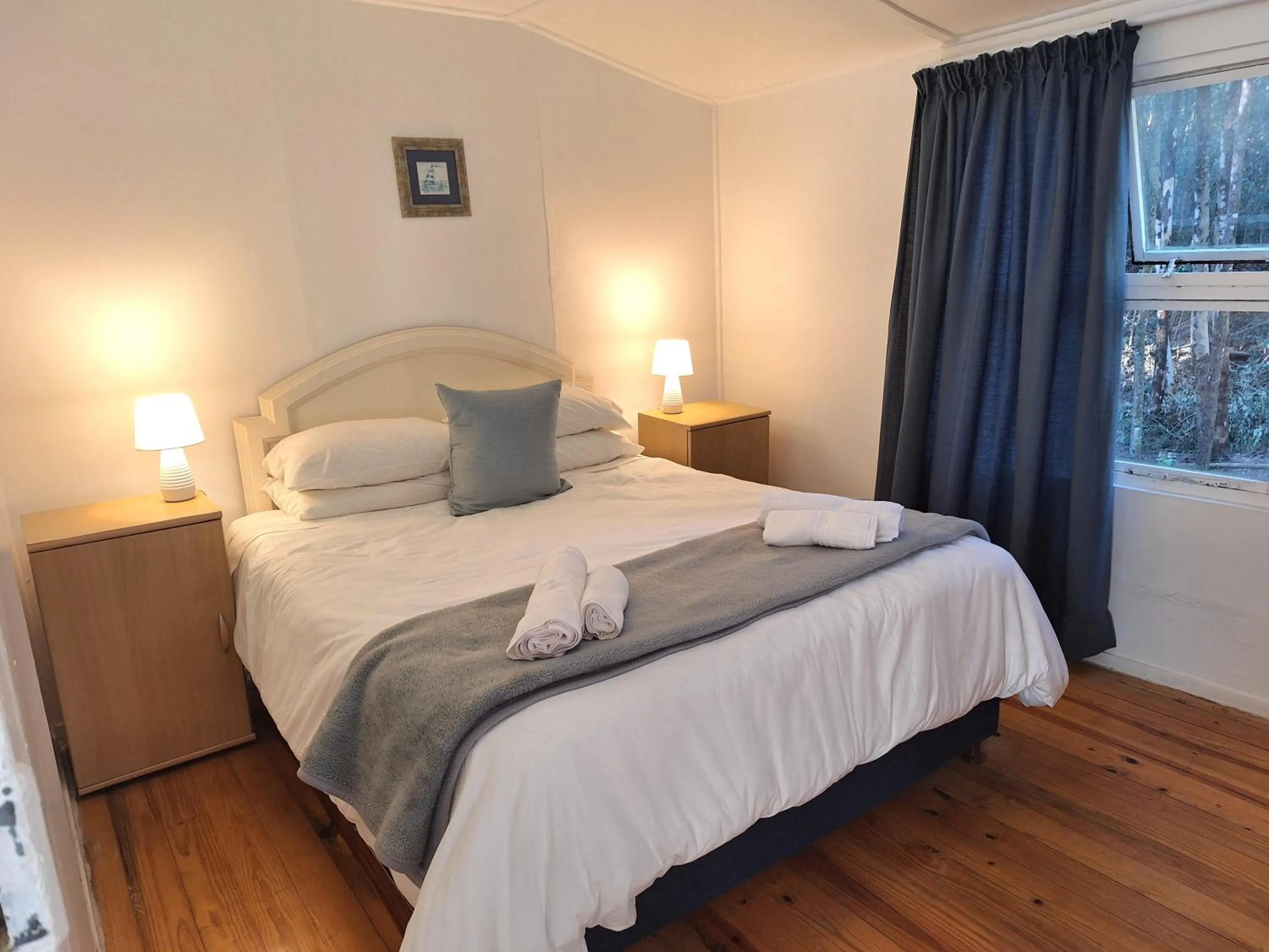 Bed in Plett Forest Cabins