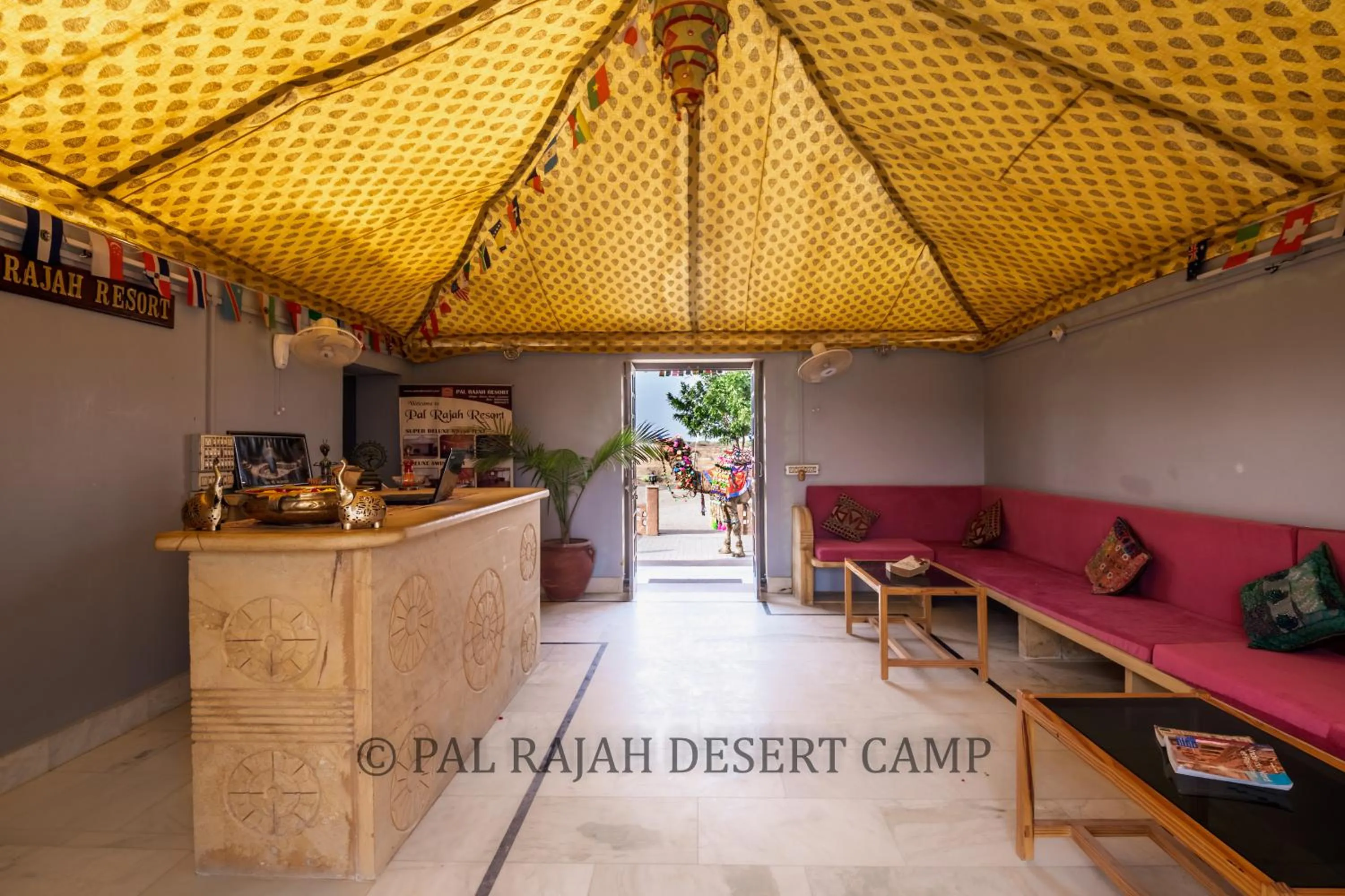 Seating area in Pal Rajah Desert Camp