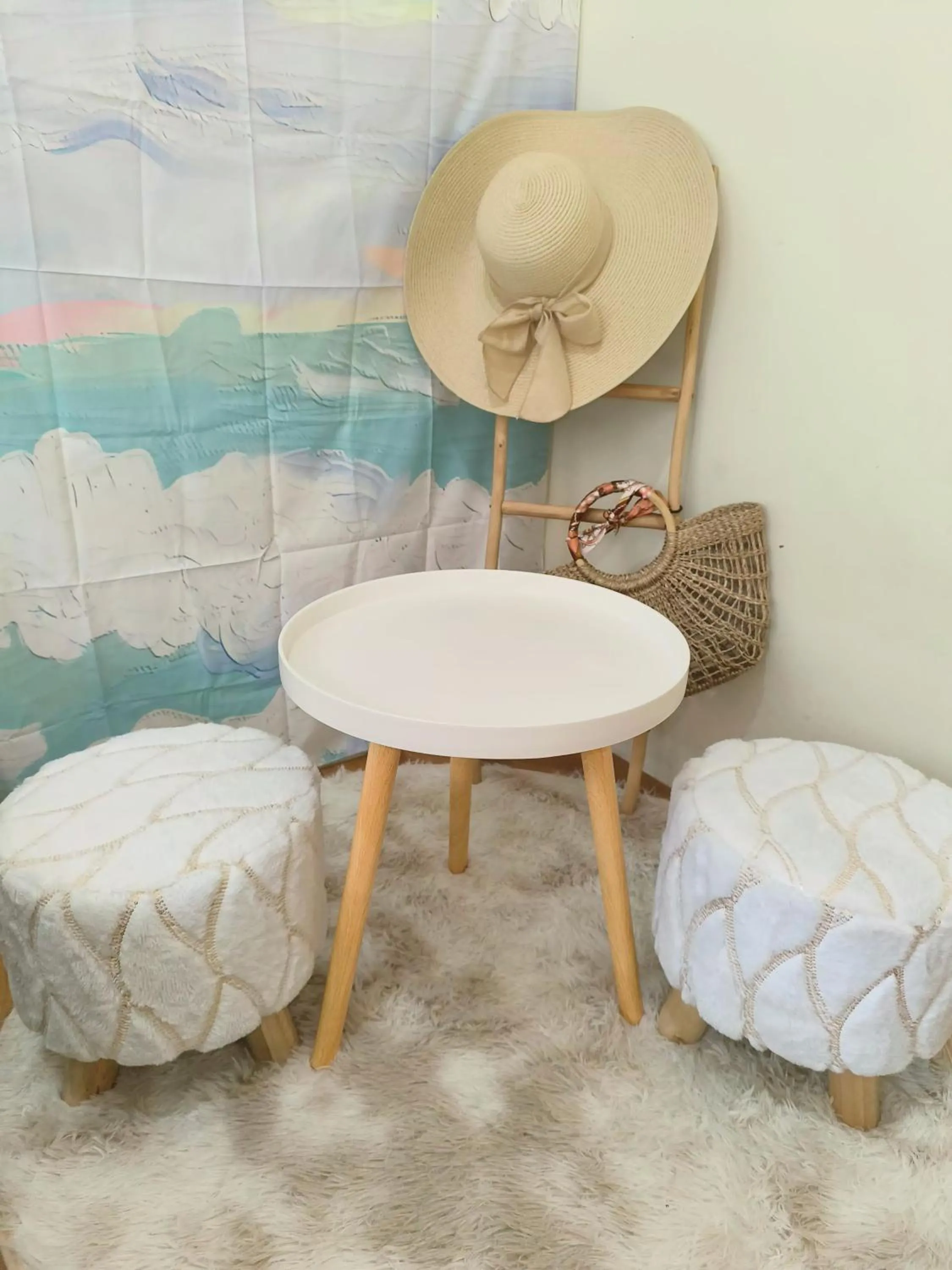 Seating area in Davao Condo 2BR Pool Wifi Netflix