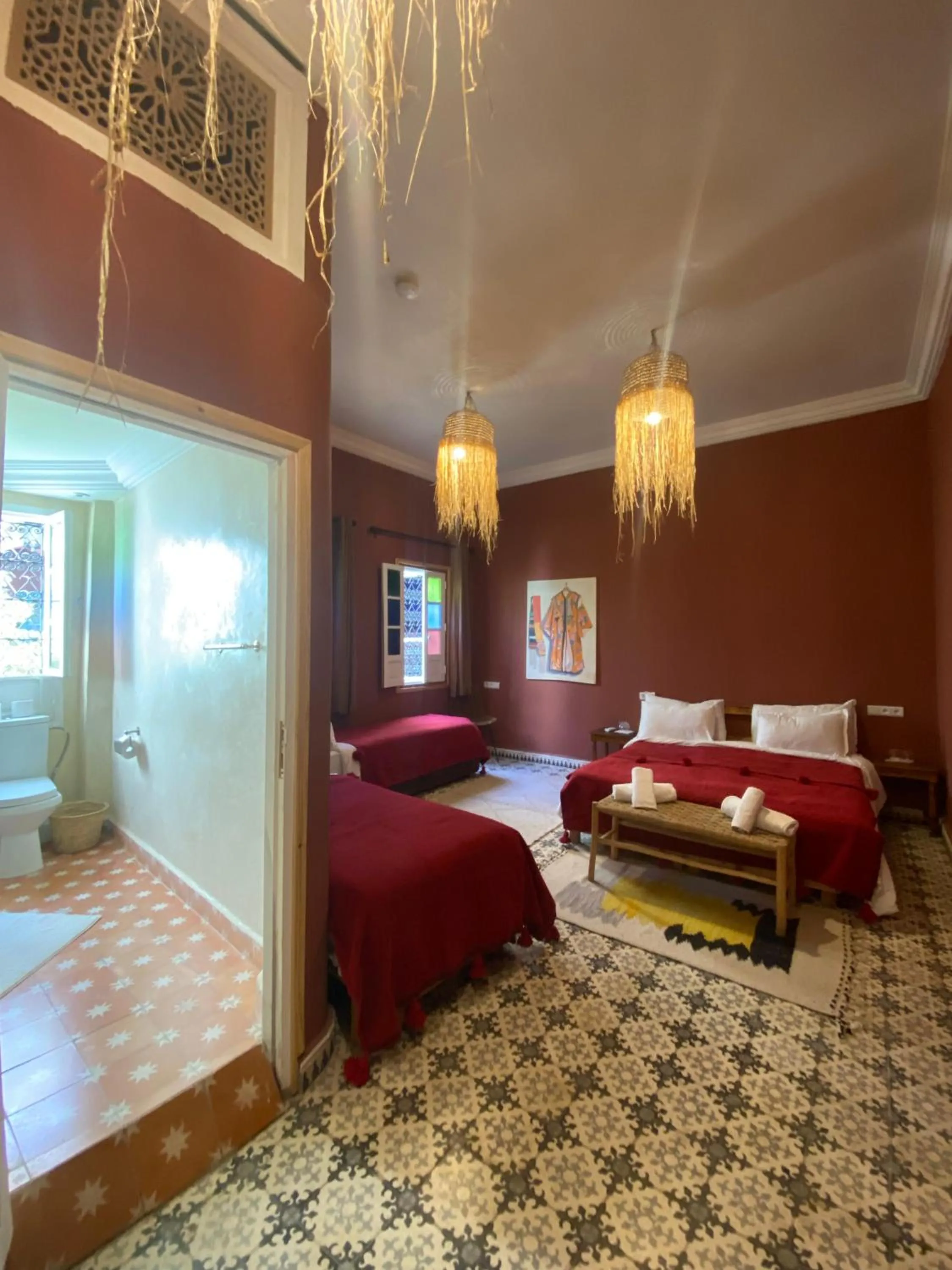 Bed in Riad Milouda